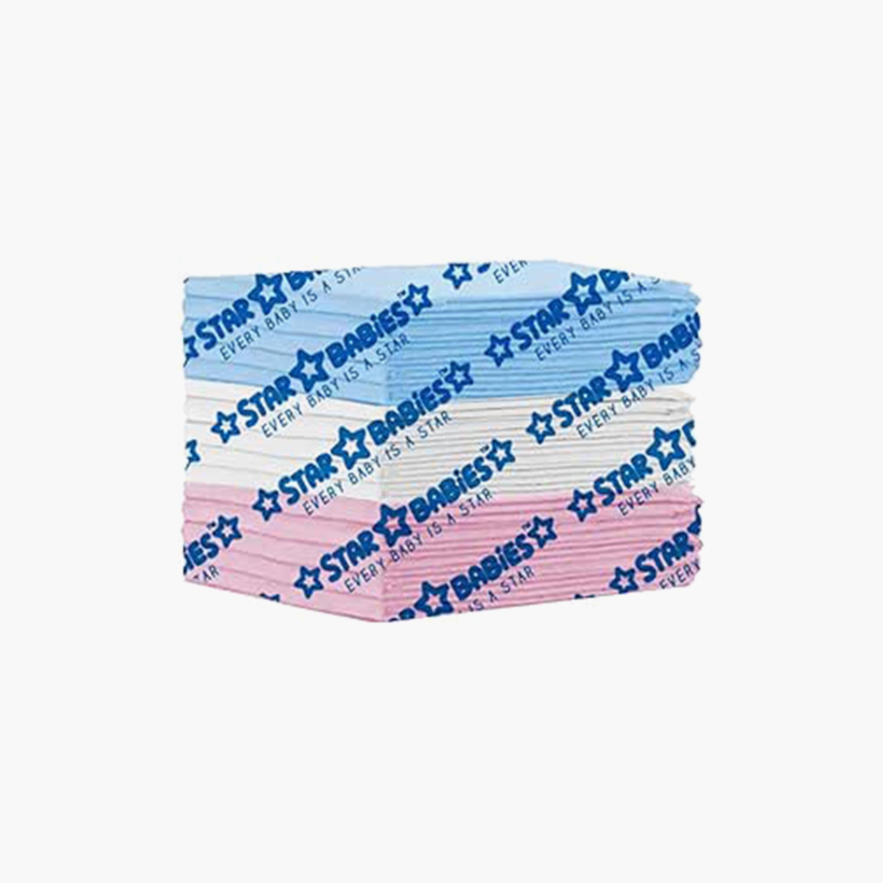 Star Babies 15-Piece Disposable Changing Mats - 45 x 60 cm, Multicolour-baby-diapering-changingmats-image-2