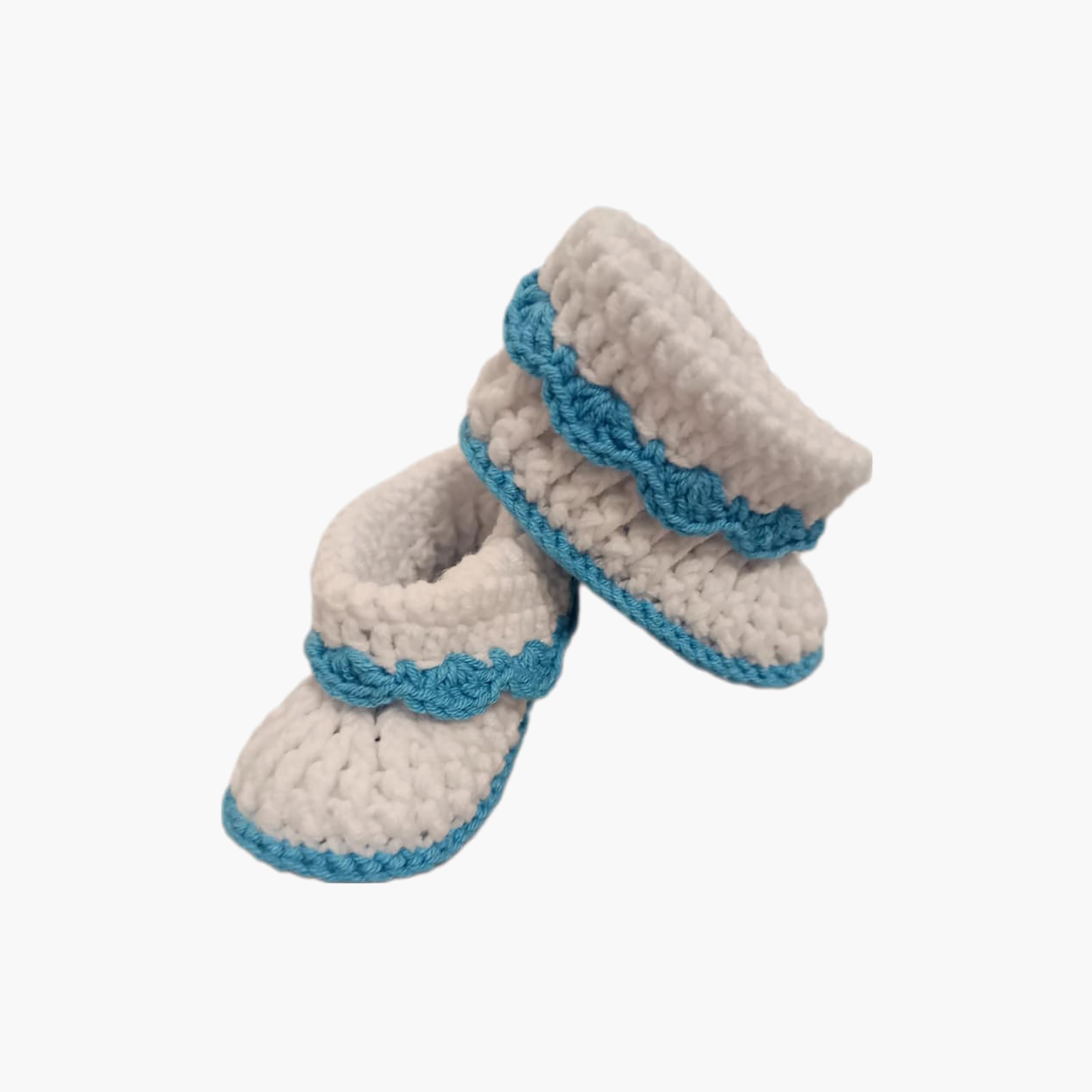 Pikkaboo HeavenlyHugs Handmade Crochet Booties-baby-boys-shoes-booties-image-1