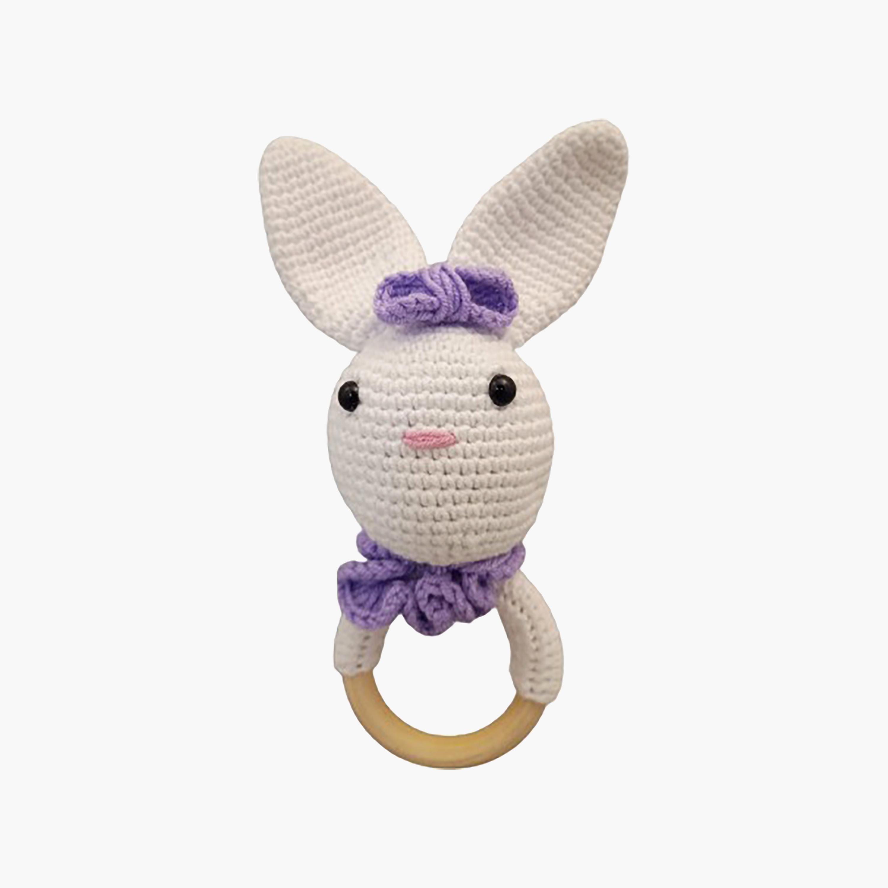 Pikkaboo HeavenlyHugs Miss Rabbit Handmade Crochet Teether-baby-feeding-teethers-image-3