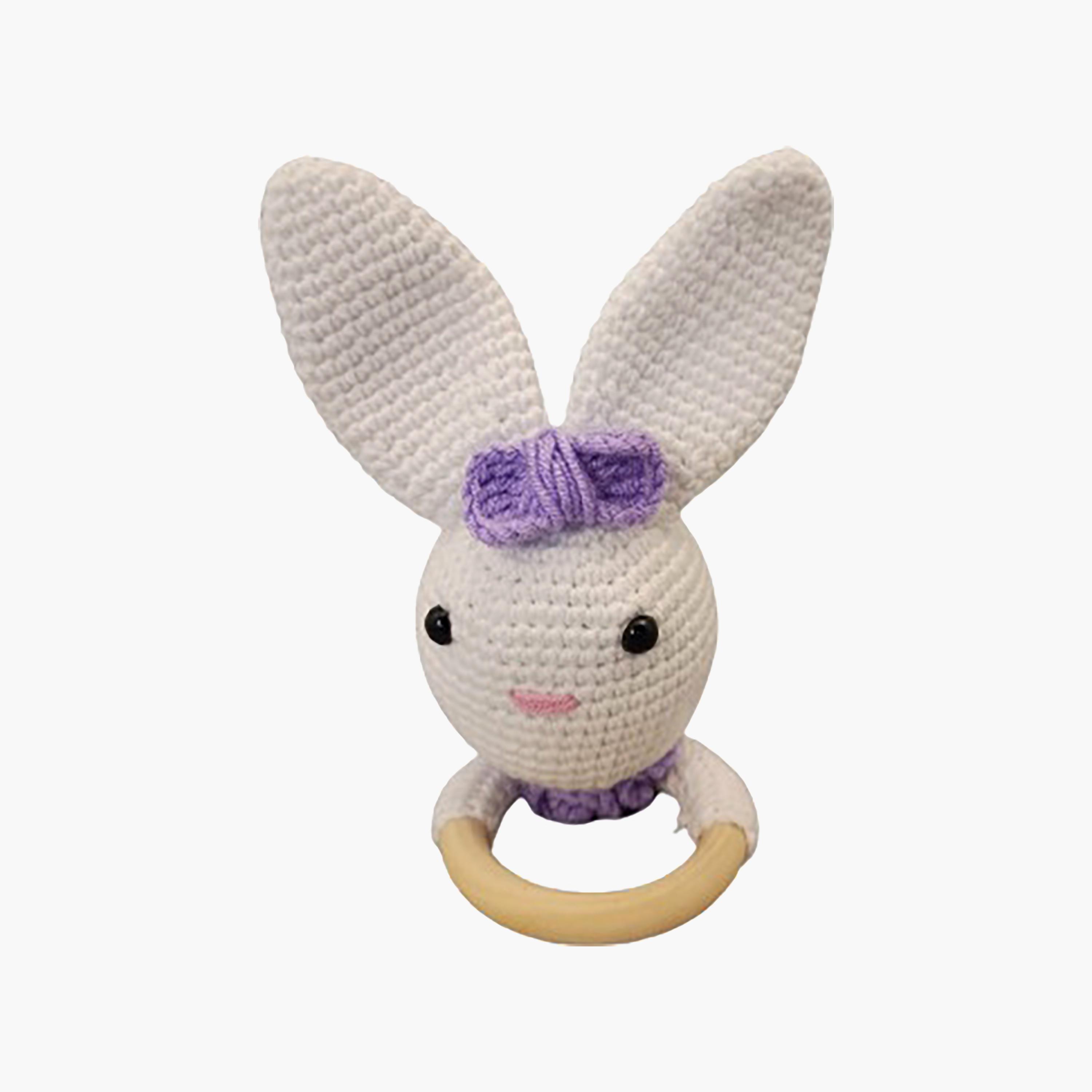 Pikkaboo HeavenlyHugs Miss Rabbit Handmade Crochet Teether-baby-feeding-teethers-image-2