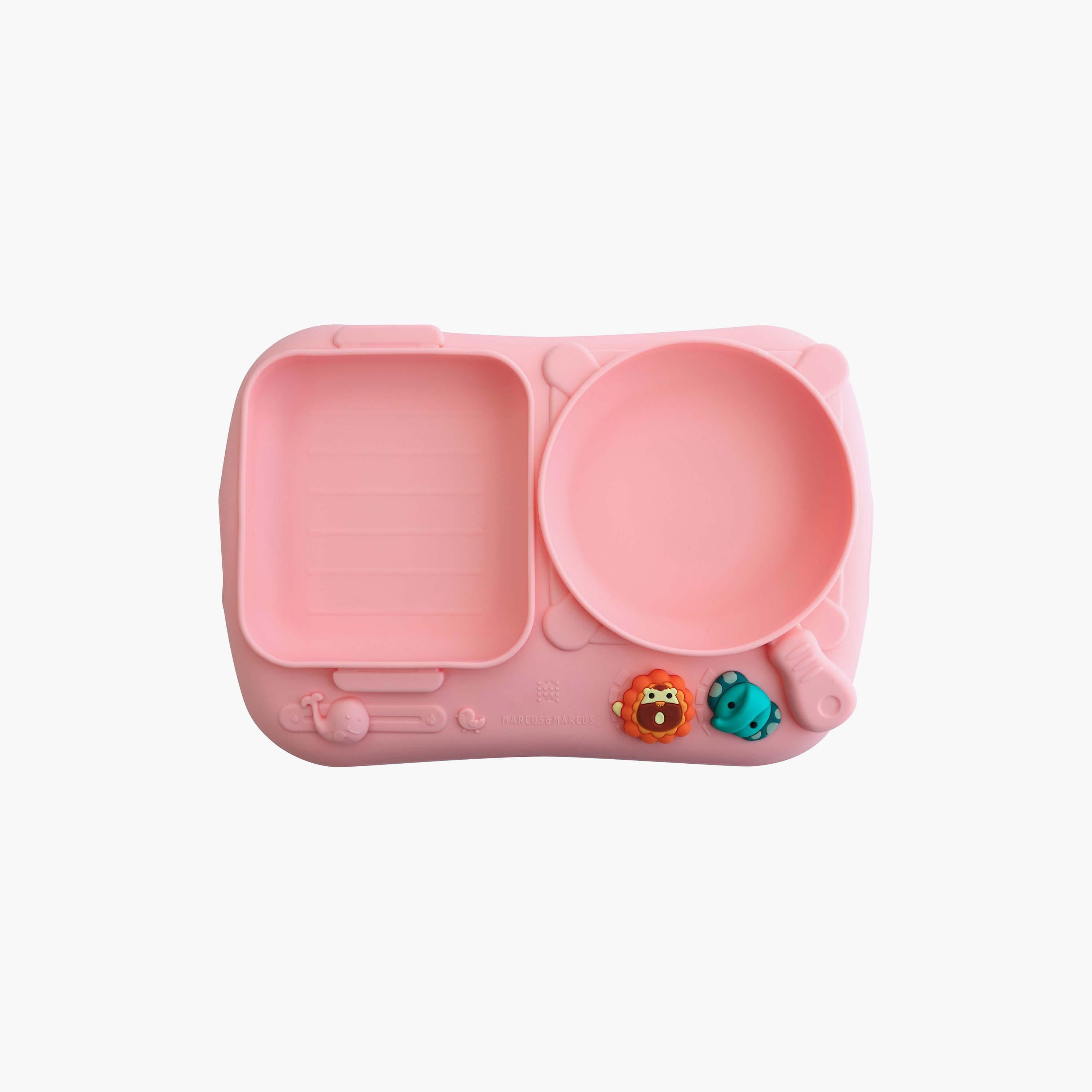 Marcus & Marcus Creativplate with Suction, Little Chef, Pink-baby-feeding-mealtimeessentials-image-1