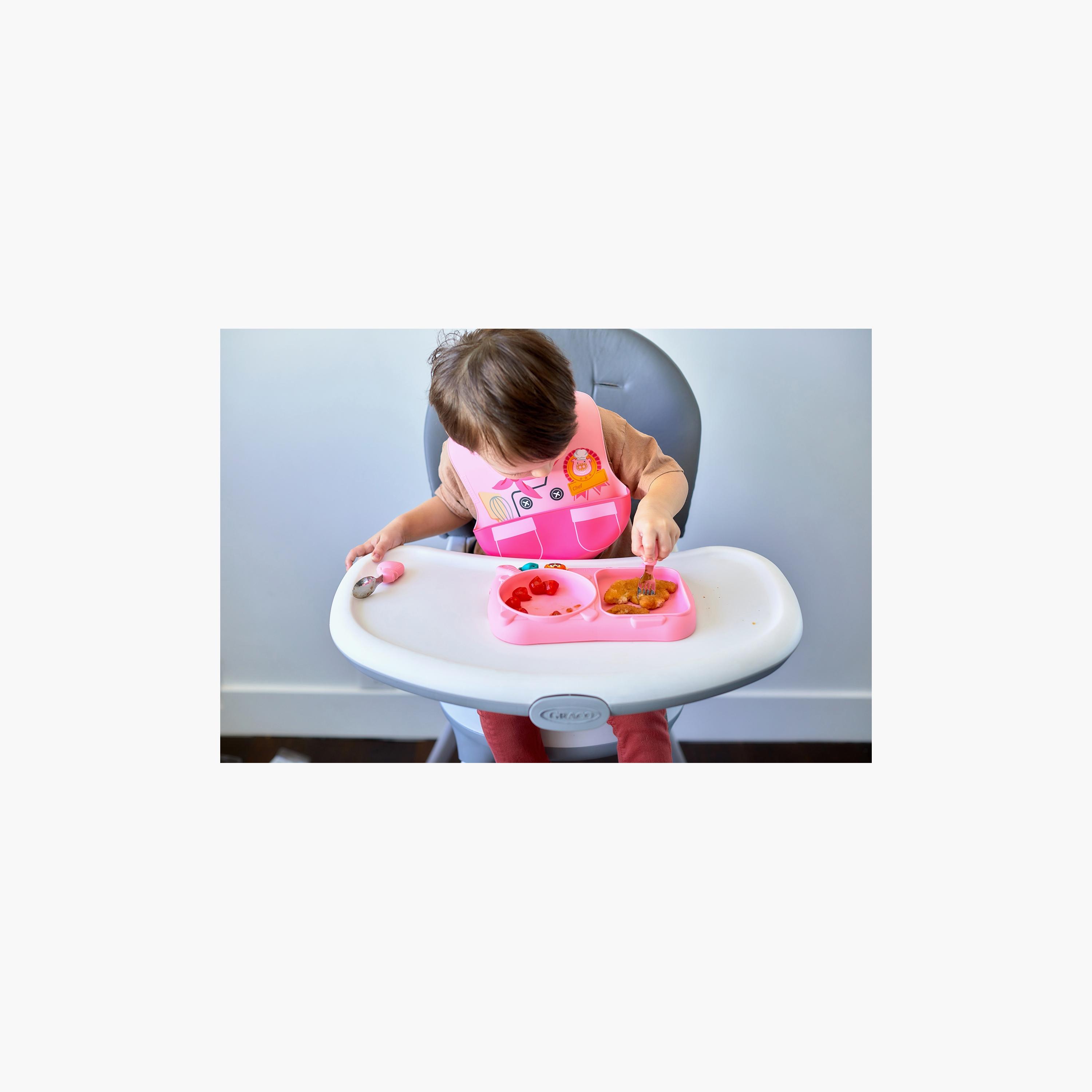 Marcus & Marcus Creativplate with Suction, Little Chef, Pink-baby-feeding-mealtimeessentials-image-3