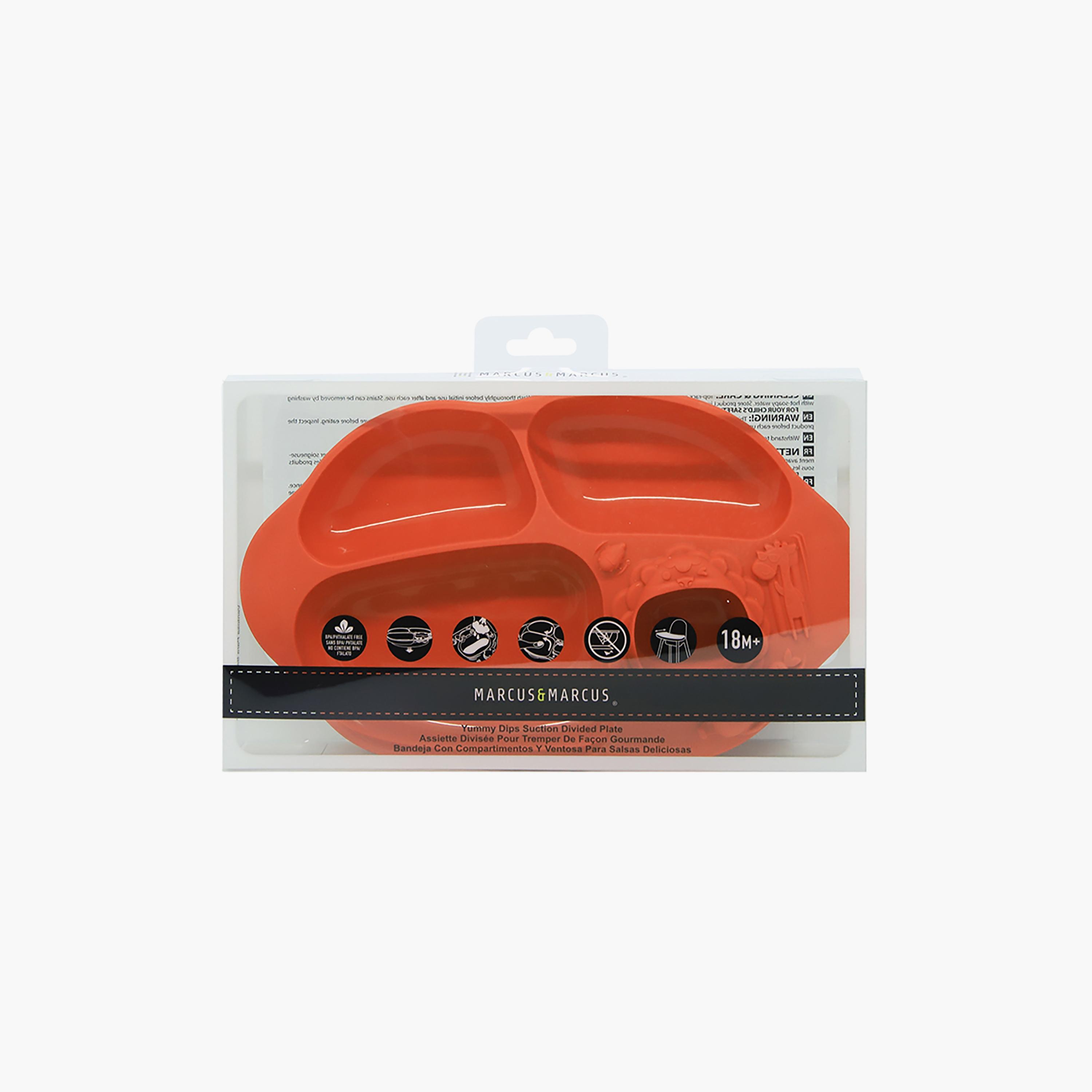 Marcus & Marcus Yummy Dips Suction Divided Plate-baby-feeding-mealtimeessentials-image-2