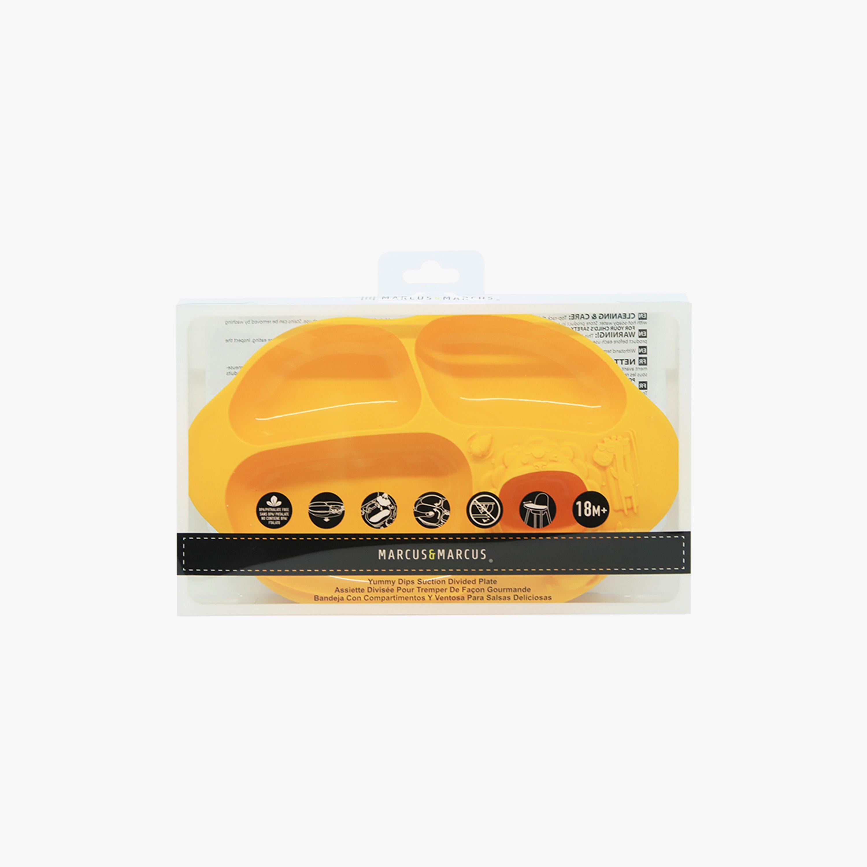 Marcus & Marcus Yummy Dips Suction Divided Plate-baby-feeding-mealtimeessentials-image-2