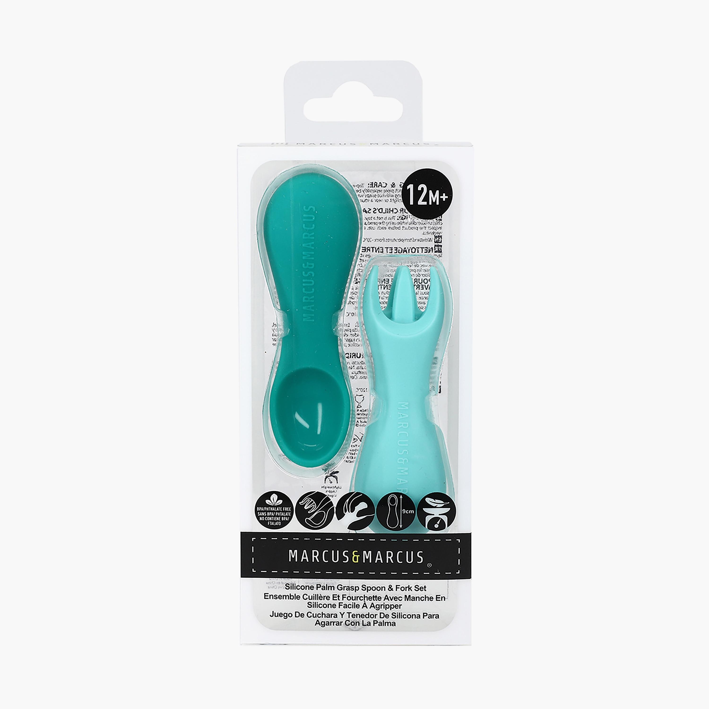 Marcus & Marcus Silicone Palm Grasp Spoon with Fork-baby-feeding-mealtimeessentials-image-2