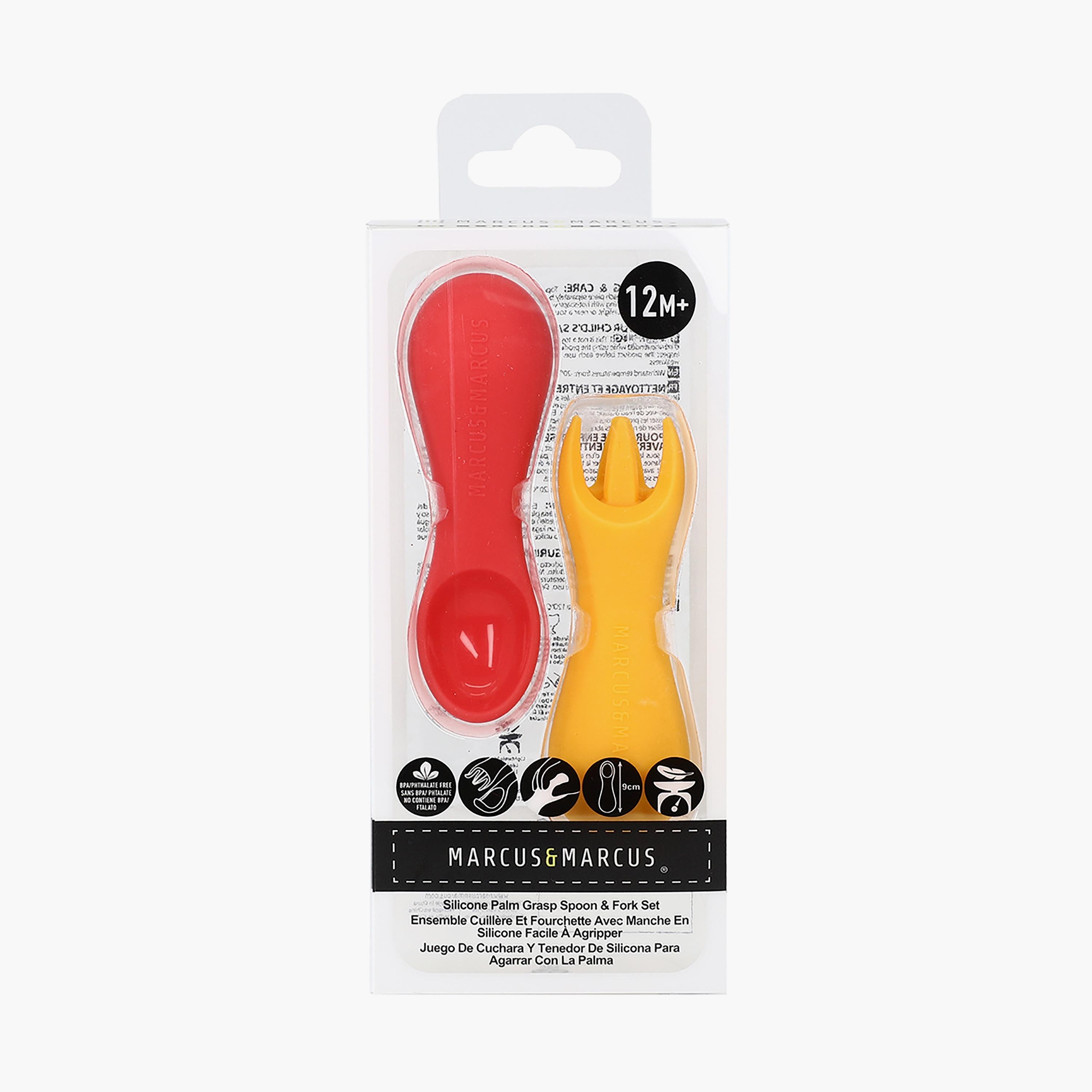 Marcus & Marcus Silicone Palm Grasp Spoon with Fork-baby-feeding-mealtimeessentials-image-2
