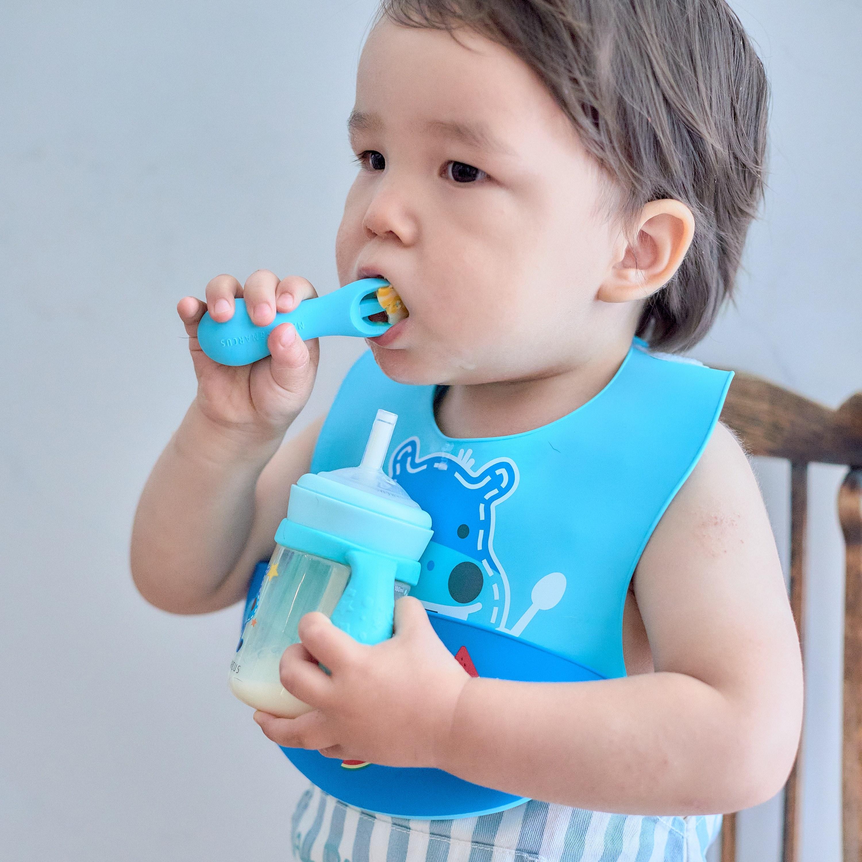 Marcus & Marcus Silicone Palm Grasp Spoon with Fork-baby-feeding-mealtimeessentials-image-3