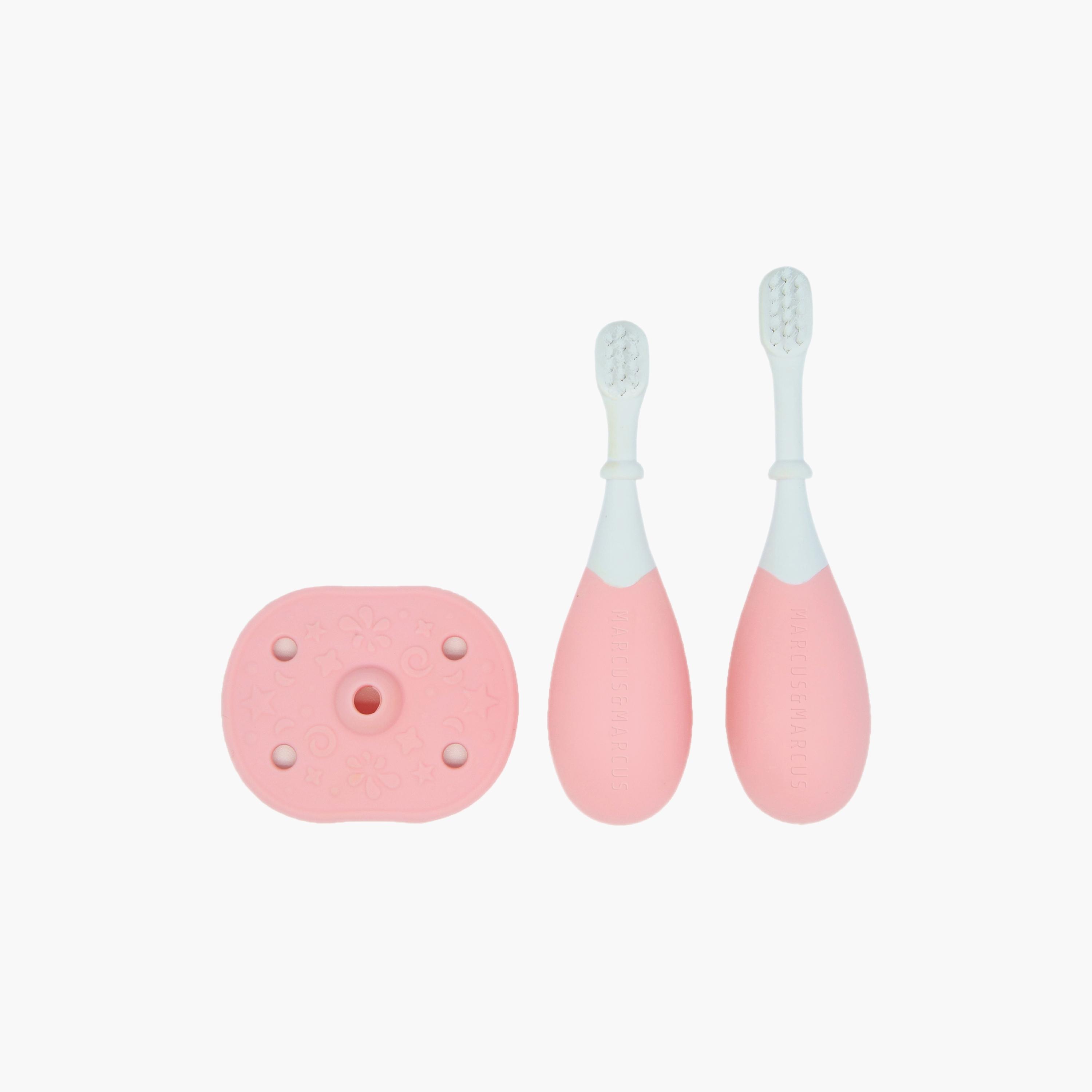 Marcus & Marcus 2-Pieces Palm Grasp Training Toothbrush-baby-bathandcare-oralcare-image-1