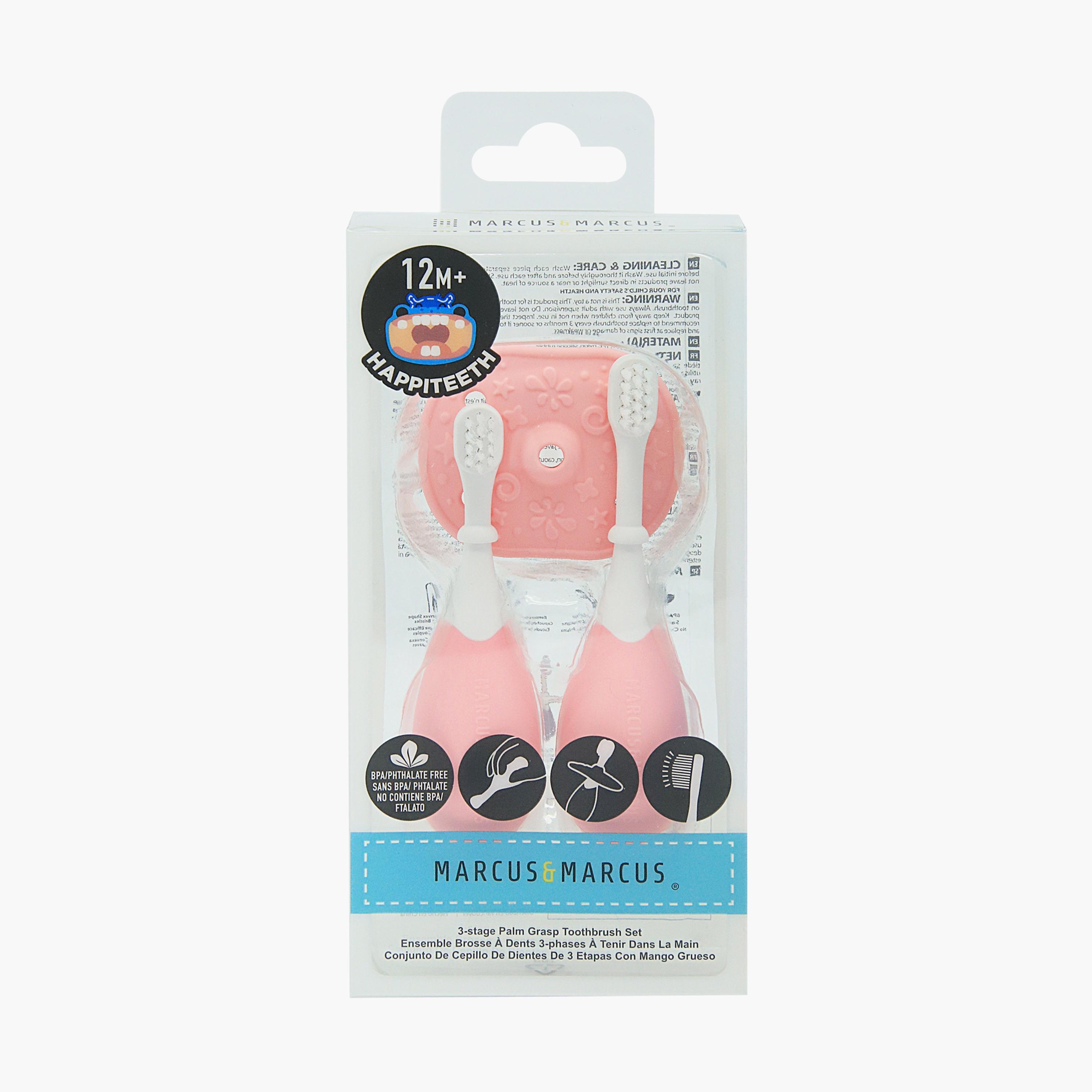 Marcus & Marcus 2-Pieces Palm Grasp Training Toothbrush-baby-bathandcare-oralcare-image-2