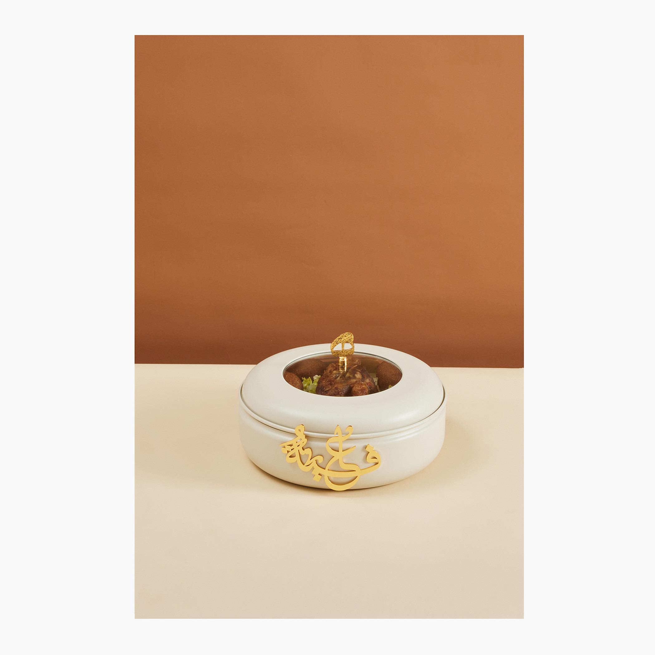 سخّان طعام بتفاصيل خطية من أوتانتيك ديوان - 26 سم-household-dining-serveware-foodwarmersandcasseroles-image-2