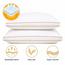وسادة الفنادق الفاخرة من الألياف الدقيقة بخط ذهبي مزدوج - إن هاوس - 50x90 سم-household-bedding-pillows-image-1