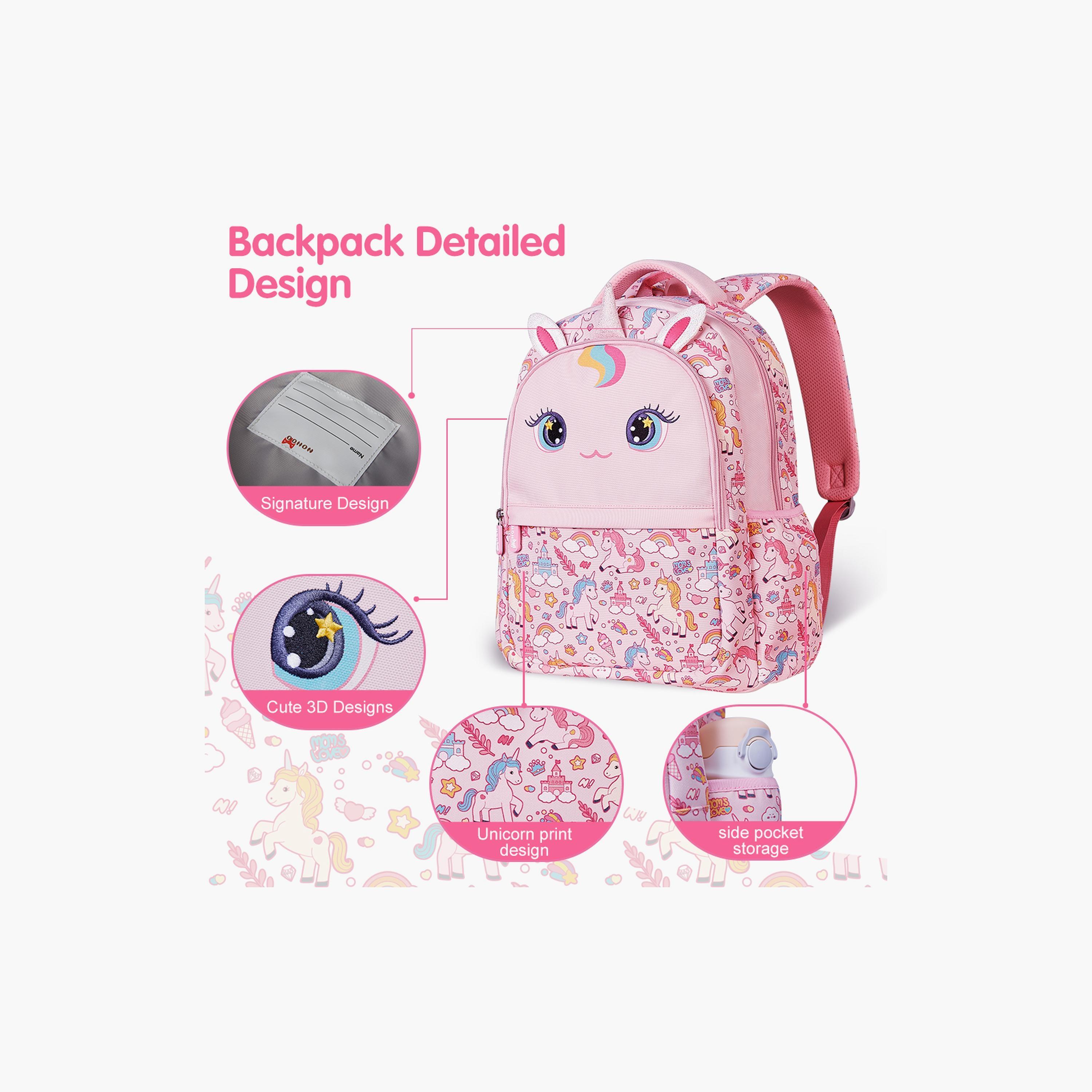 Nohoo School Bag Unicorn, Pink, 16 Inch-school-bagsandbackpacks-backpacks-image-3