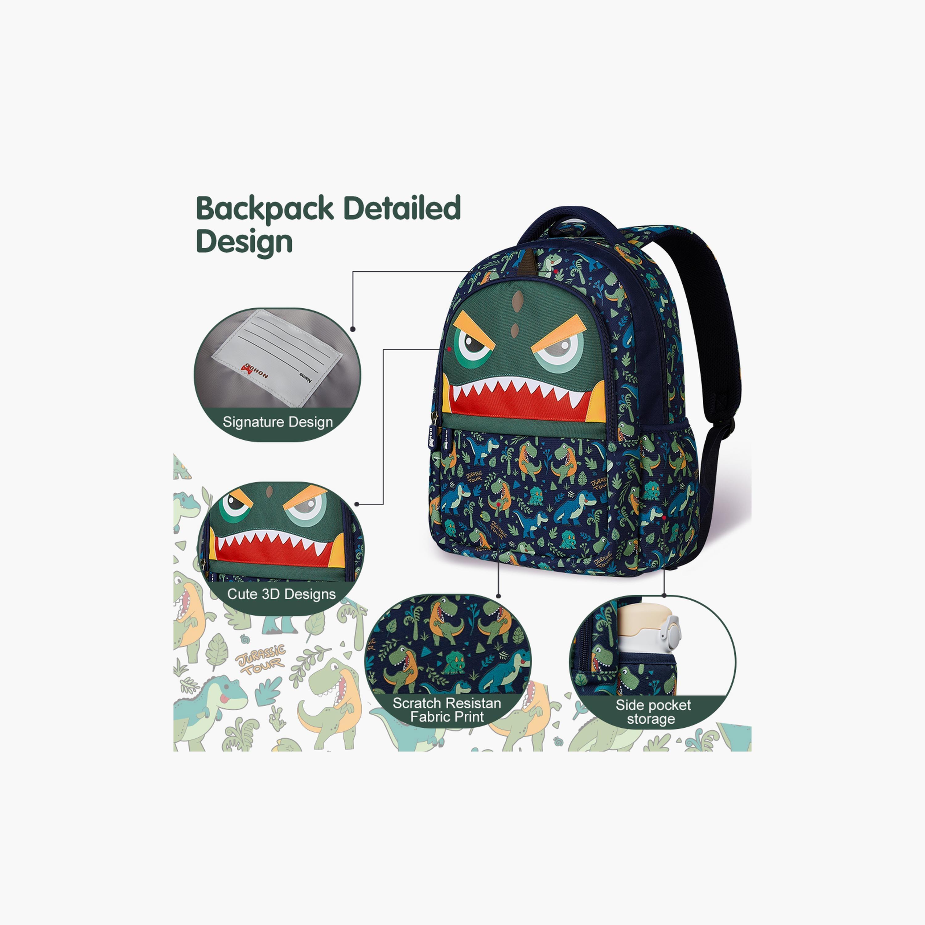 Nohoo School Bag Dino, Purple, 16 Inch-school-bagsandbackpacks-backpacks-image-3