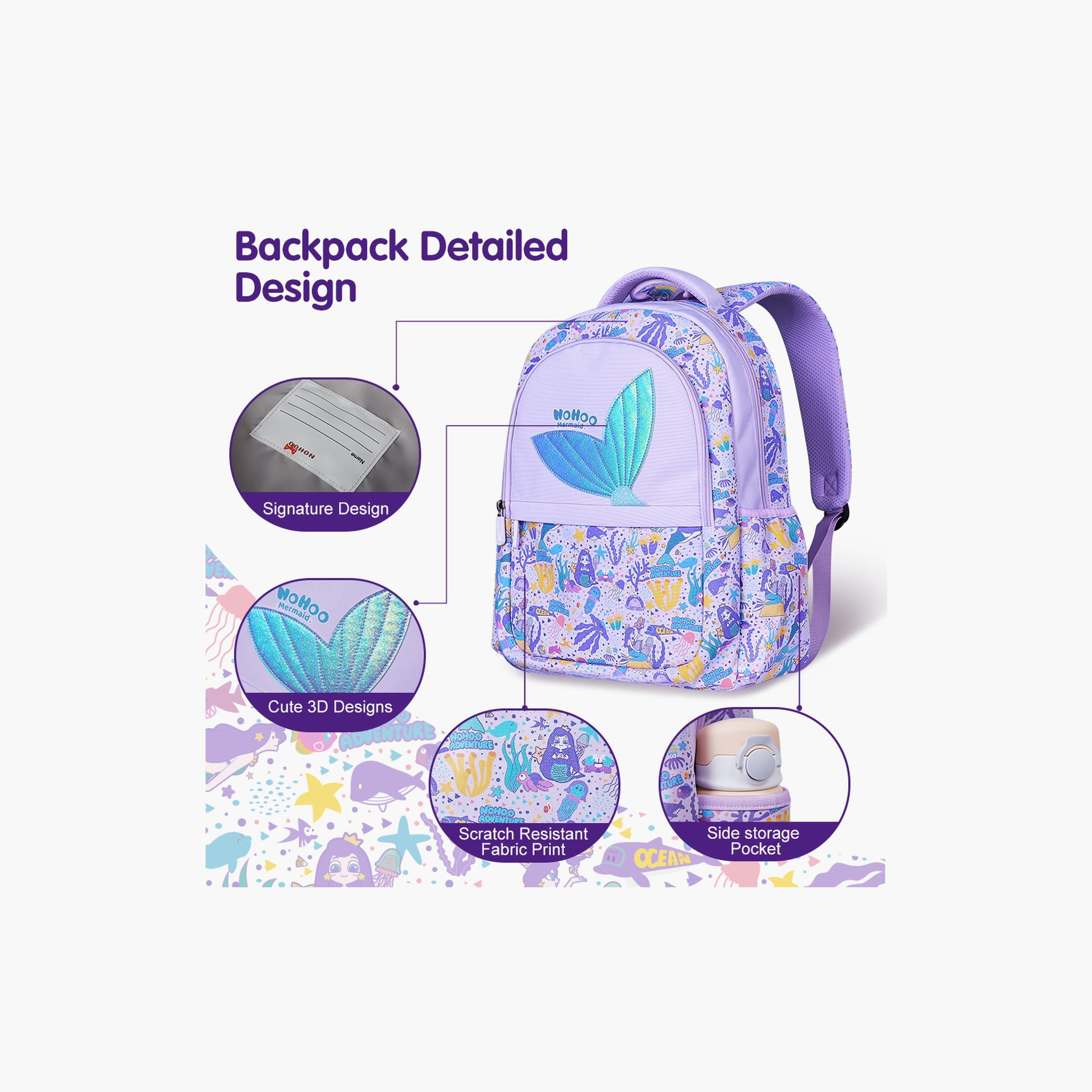 Nohoo School Bag Mermaid, Blue, 16 Inch-school-bagsandbackpacks-backpacks-image-2