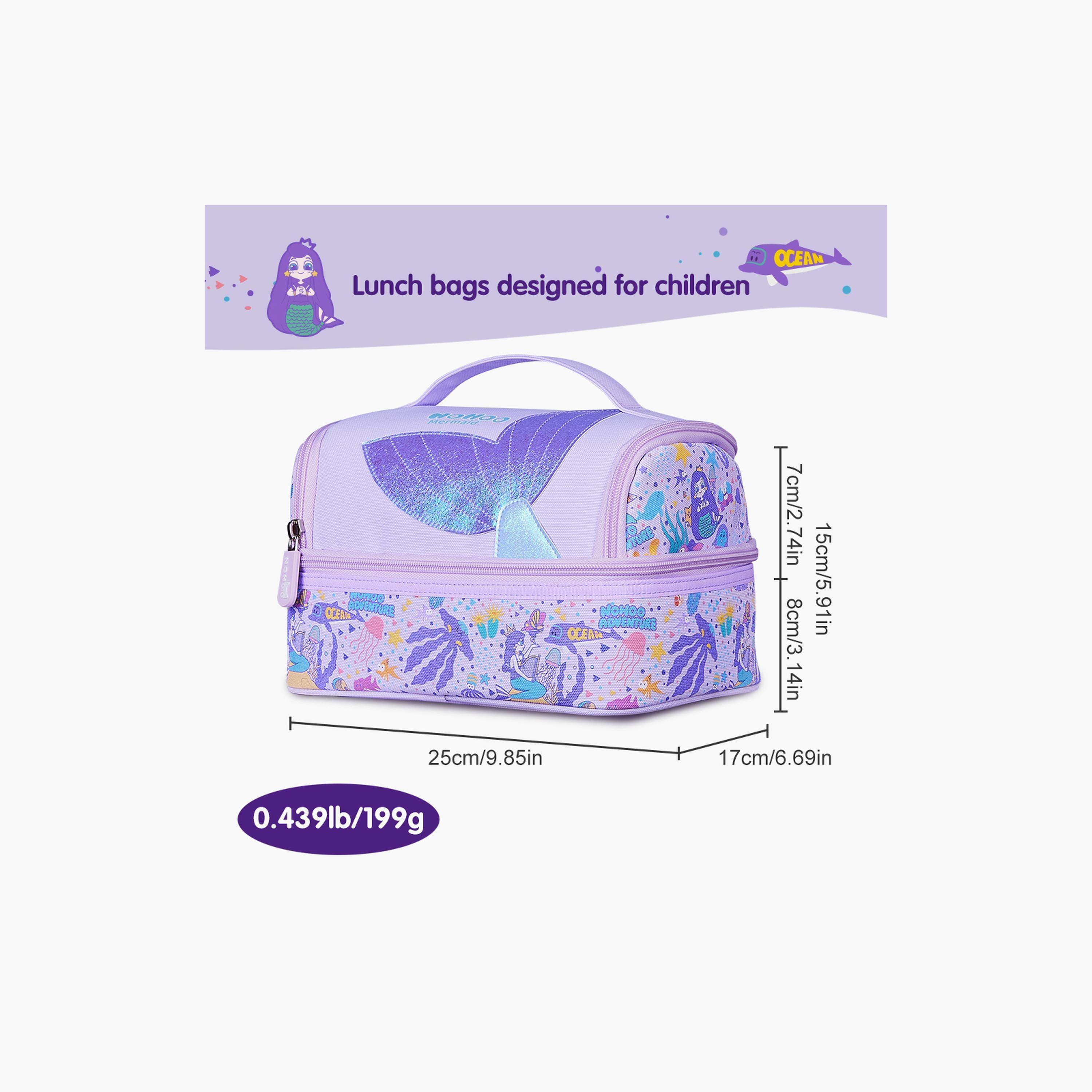 حقيبة غداء معزولة من نوهوو حورية البحر، باللون الأزرق-school-lunchessentials-lunchbags-image-5
