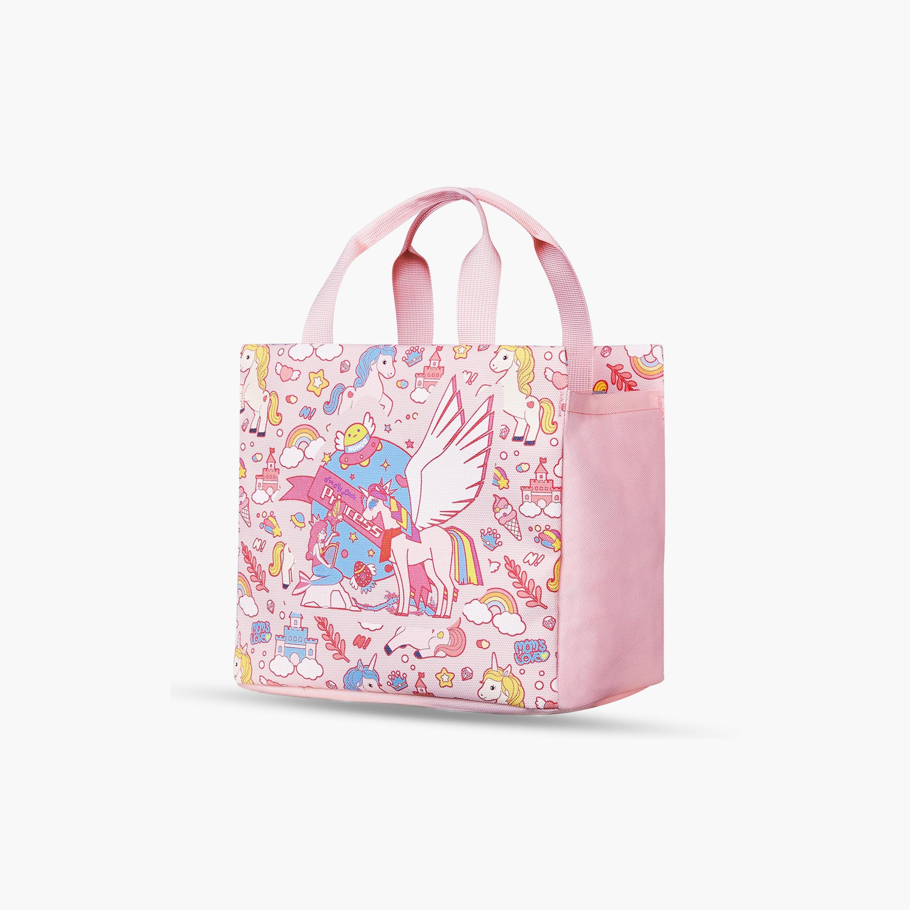 حقيبة يد غداء من نوهوو يونيكورن، وردي-school-lunchessentials-lunchbags-image-1