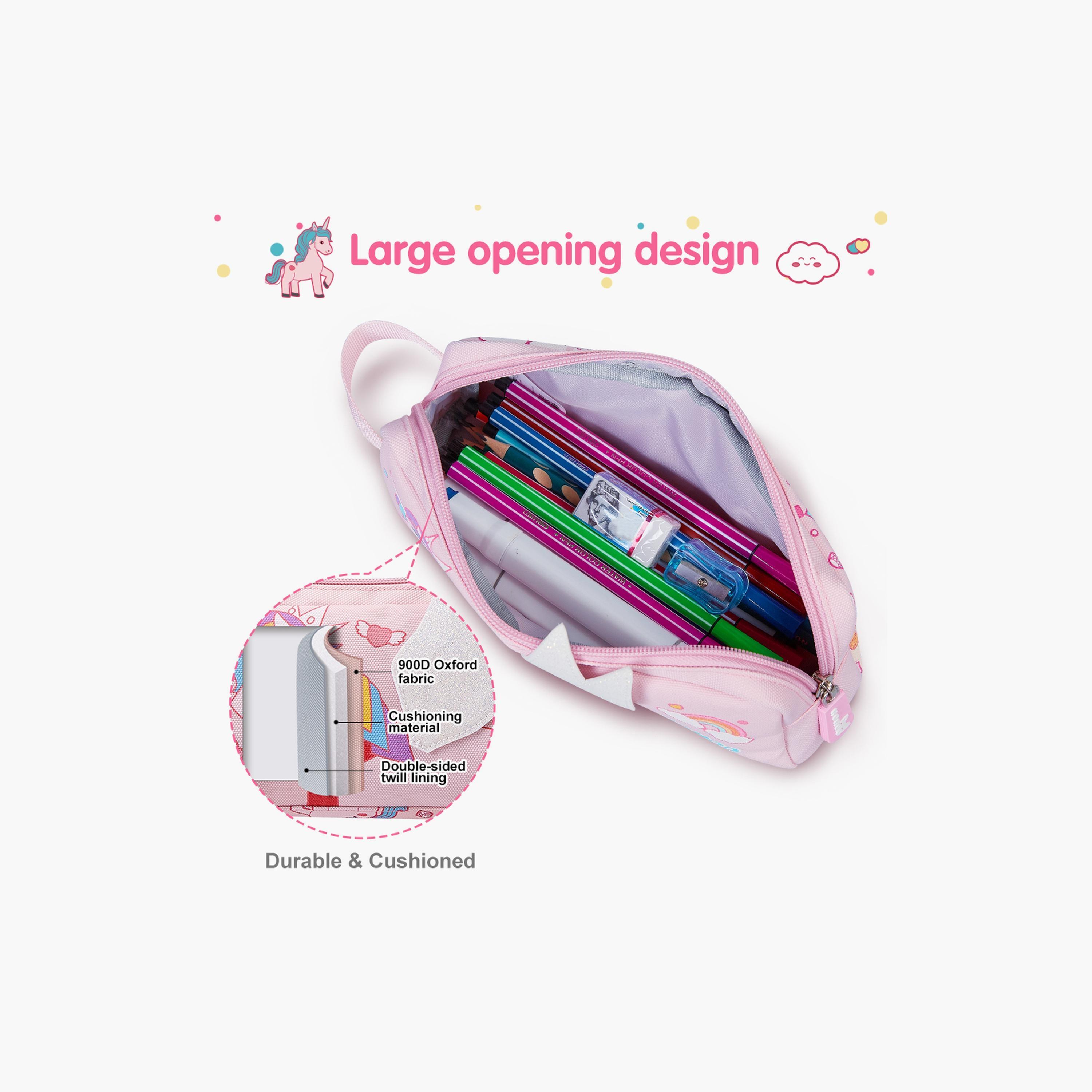 Nohoo Pencil Case Unicorn, Pink-school-stationery-pencilcases-image-4