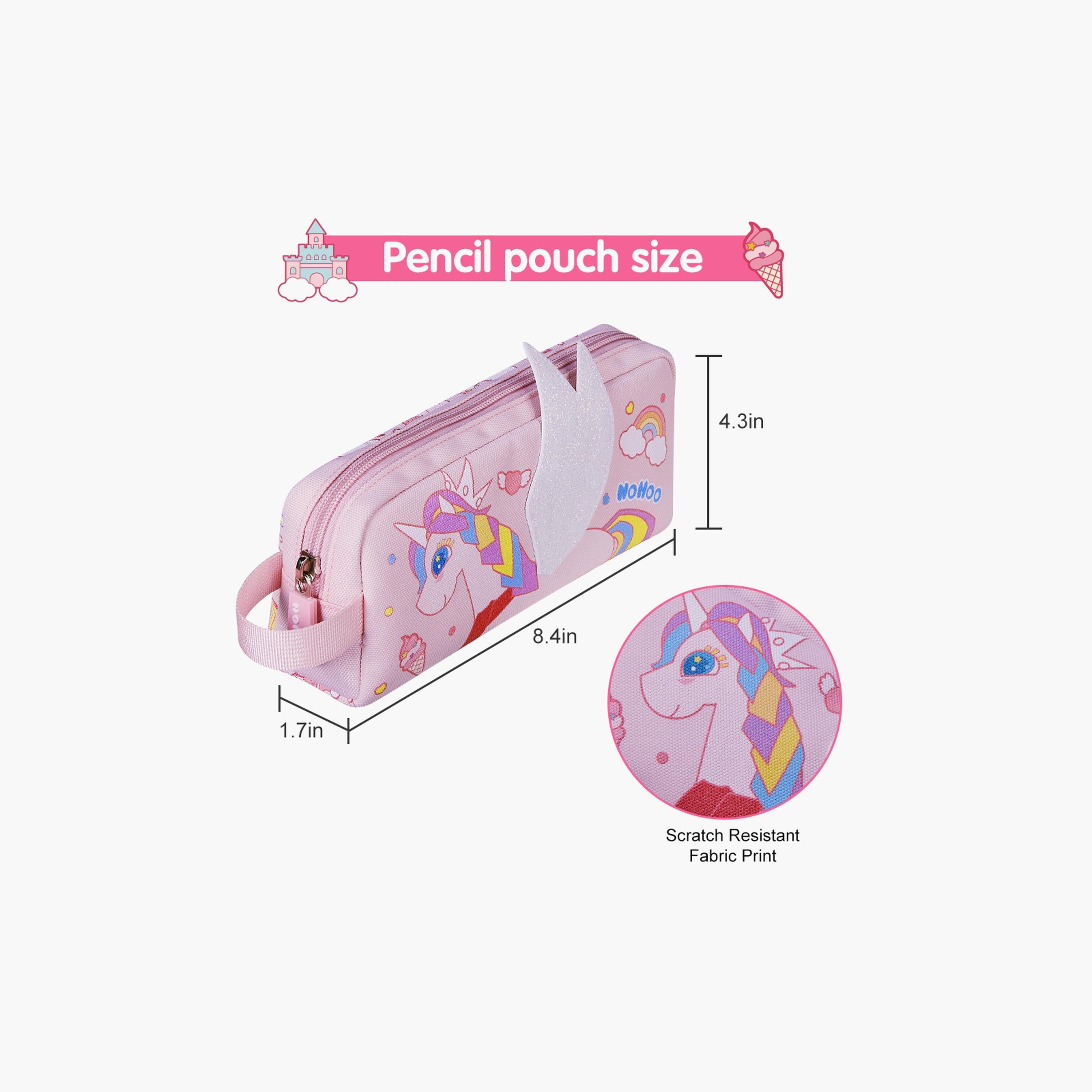 Nohoo Pencil Case Unicorn, Pink-school-stationery-pencilcases-image-5
