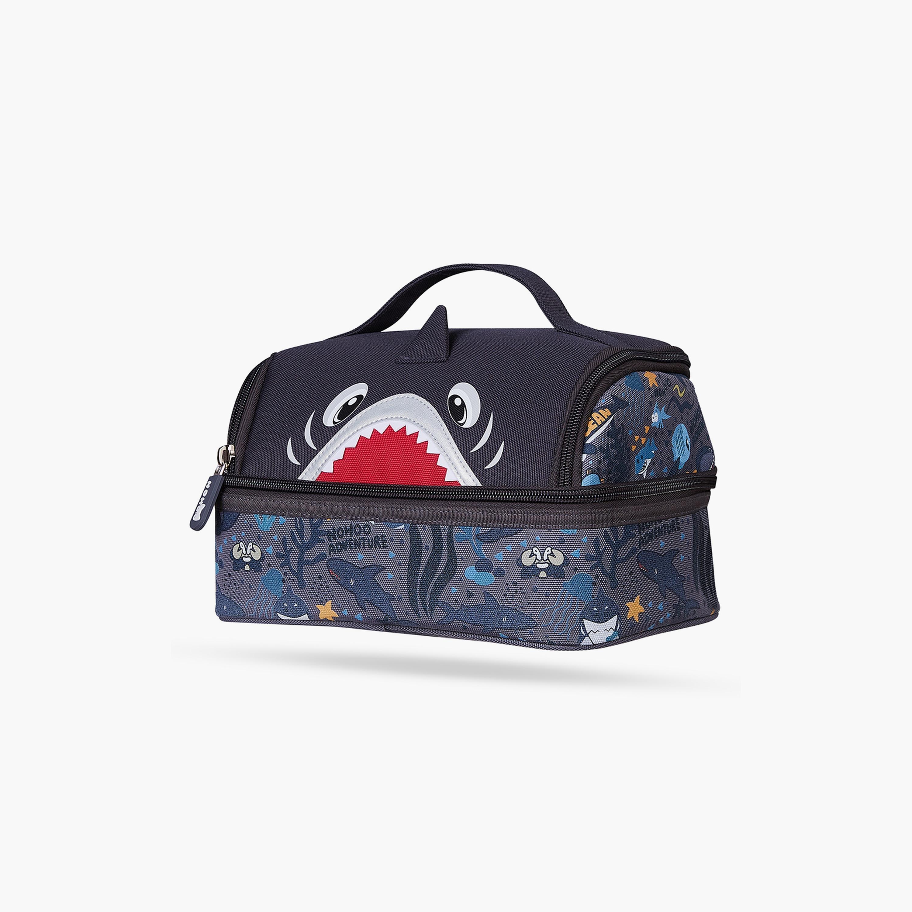 Nohoo School Bag, Lunch Bag, Handbag and Pencil Case Shark Set of 4, Grey-school-bagsandbackpacks-sets-image-4