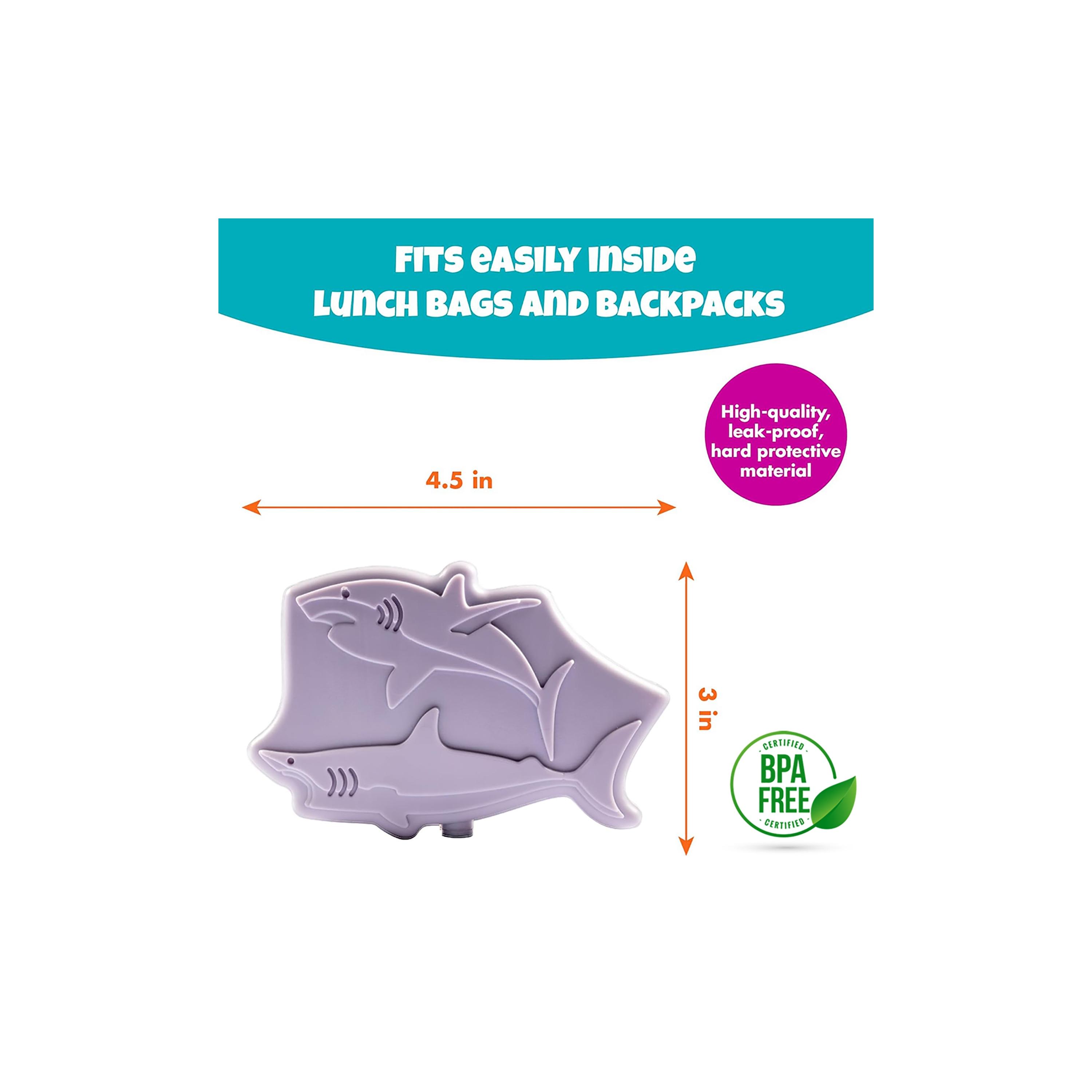 Eazy Shark Reusable Hard Ice Packs for Lunch bags Set of 4, Blue-baby-feeding-mealtimeessentials-image-3