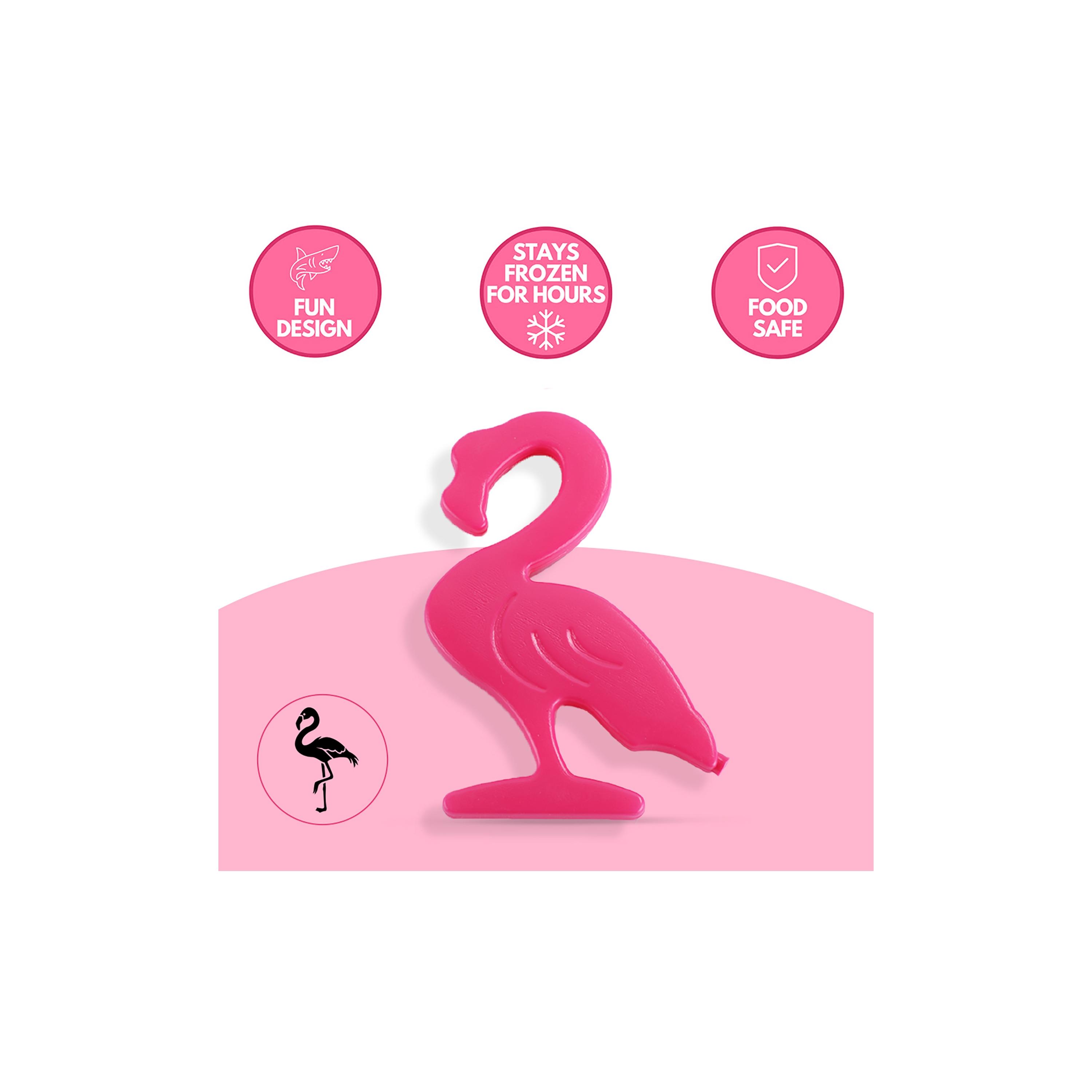 Eazy Flamingo Reusable Hard Ice Packs for Lunch bags Set of 4, Blue-school-lunchessentials-lunchbags-image-3