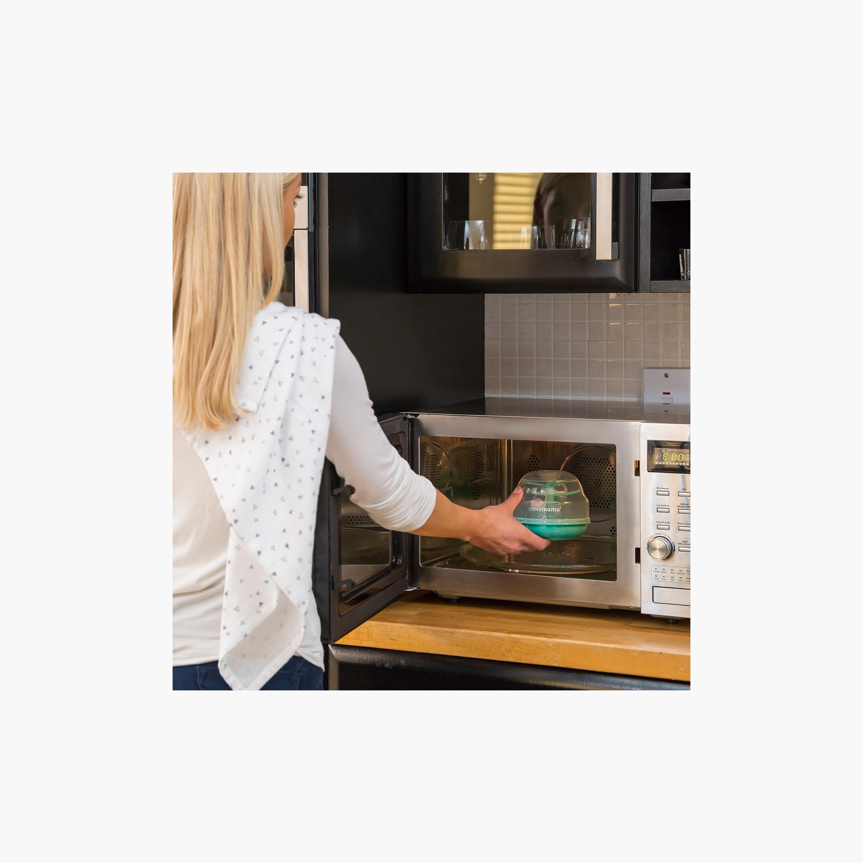 معقم لهاية مع قطعتين لهايات من كليفاماما، أخضر-baby-feeding-sterilizersandwarmers-image-2