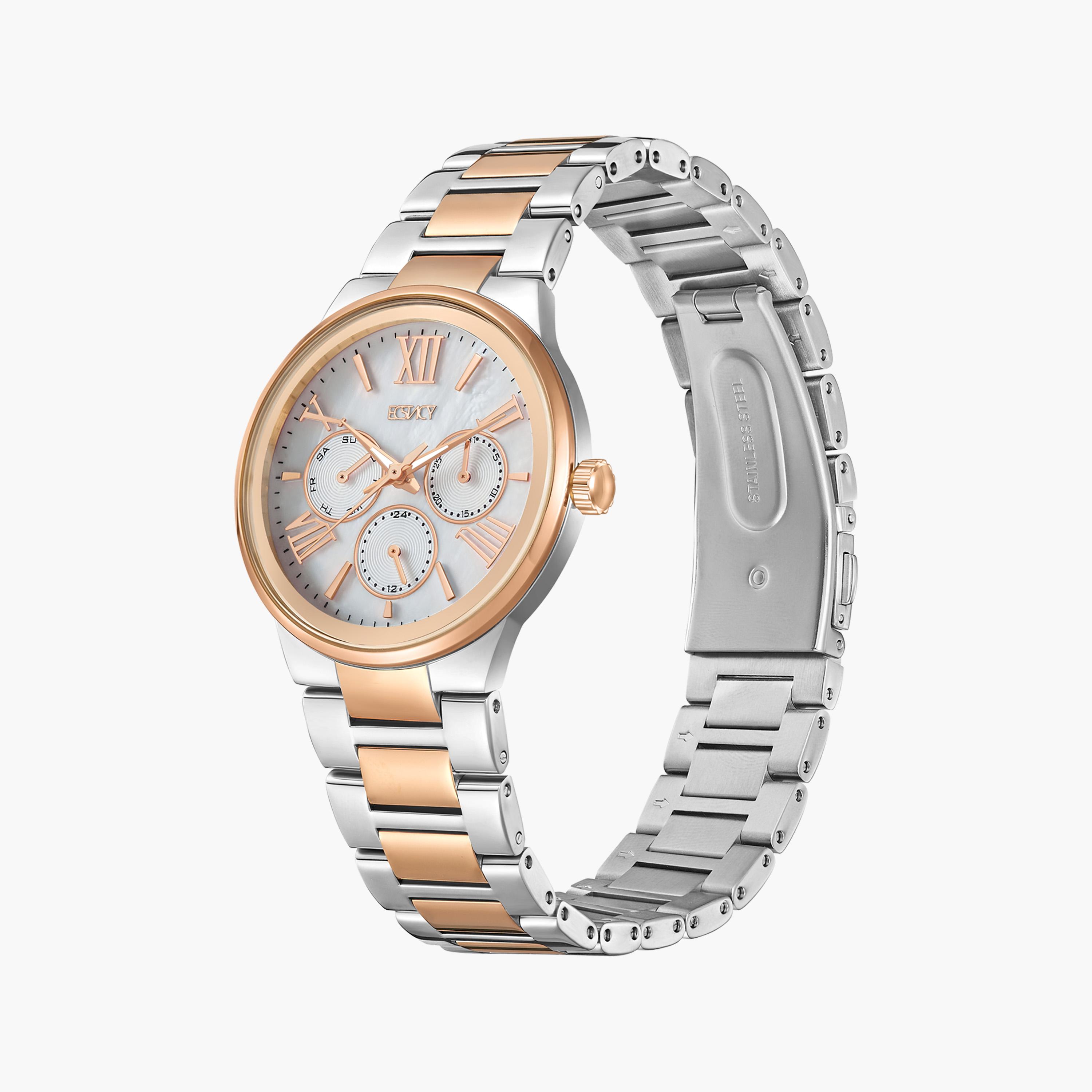 ساعة يد تناظرية فضية وذهبية بسوار ستانلس ستيل للرجال من أوماكس - 00HYB117N001-women-watchesandjewellery-watches-image-2