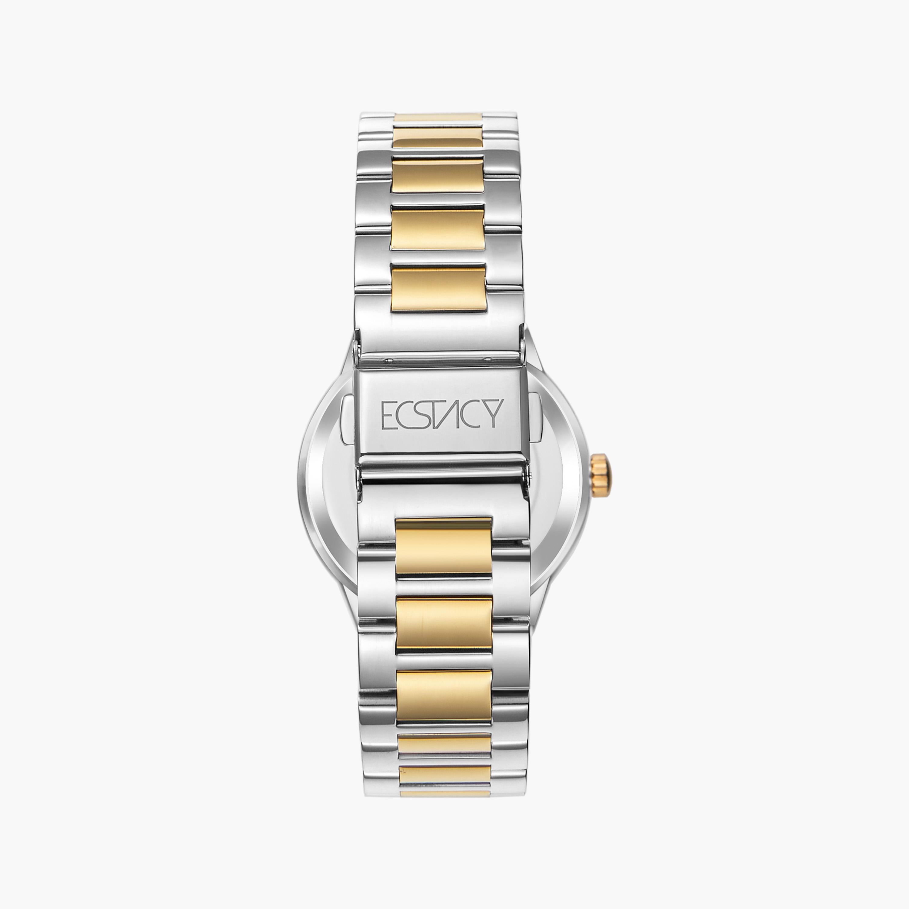 إكستاسي- ساعة كرونوغراف حزام ستانلس ستيل للنساء- ذهبي | E23613-TBTM-women-watchesandjewellery-watches-image-3