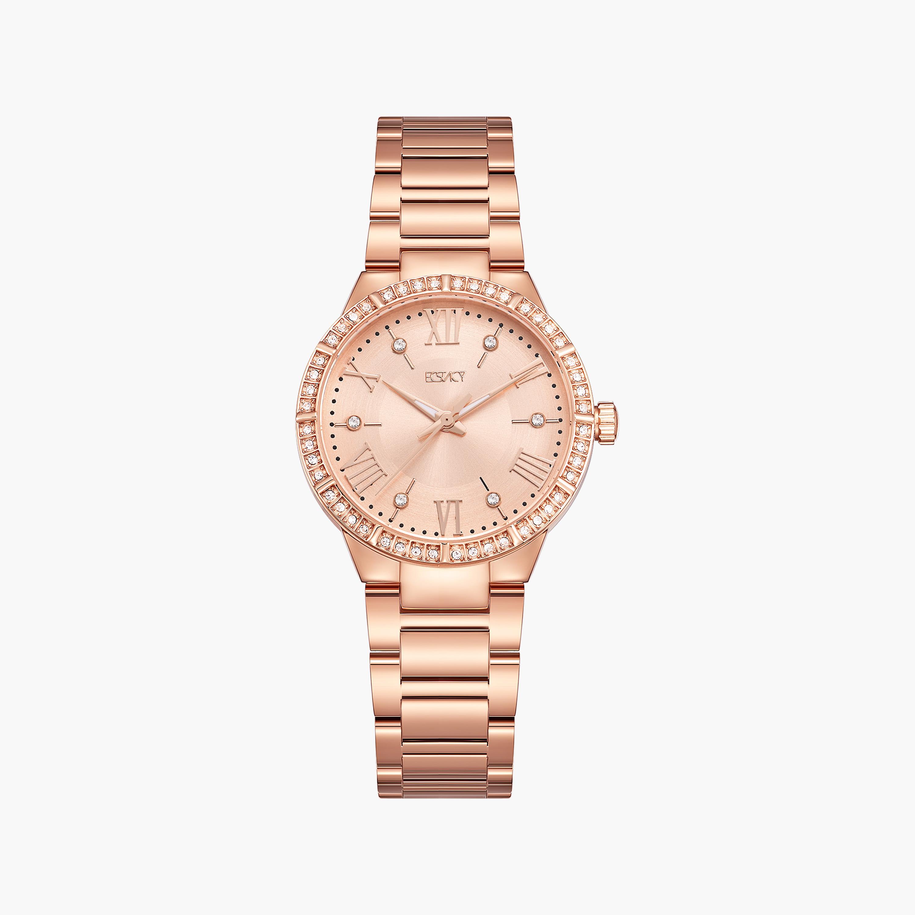 Ecstacy Women's Rose Gold Analog Stainless Steel Strap Watch | E23514-RBKK-women-watchesandjewellery-watches-image-1