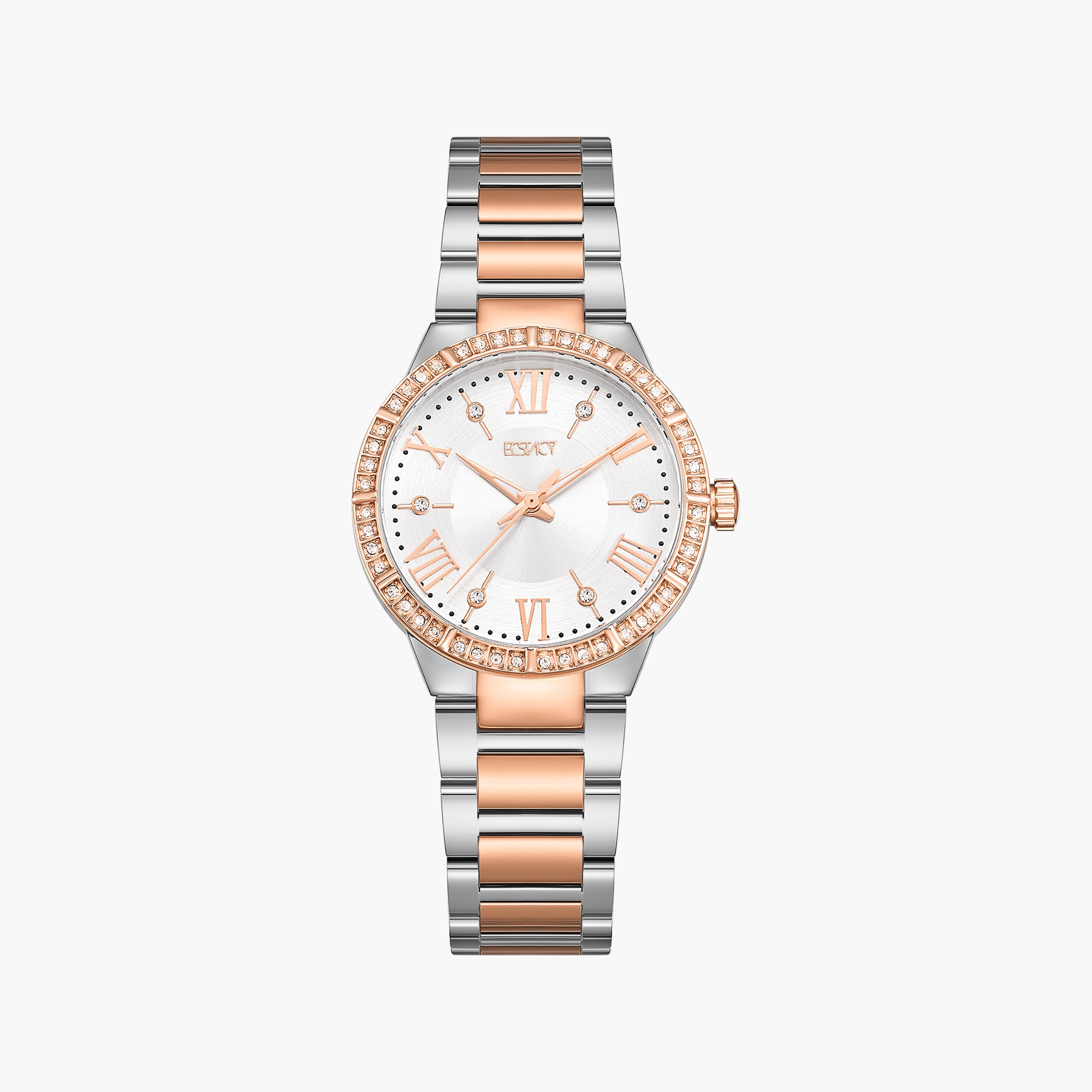 Ecstacy Women's Rose Gold Analog Stainless Steel Strap Watch | E23514-KBKS-women-watchesandjewellery-watches-image-1