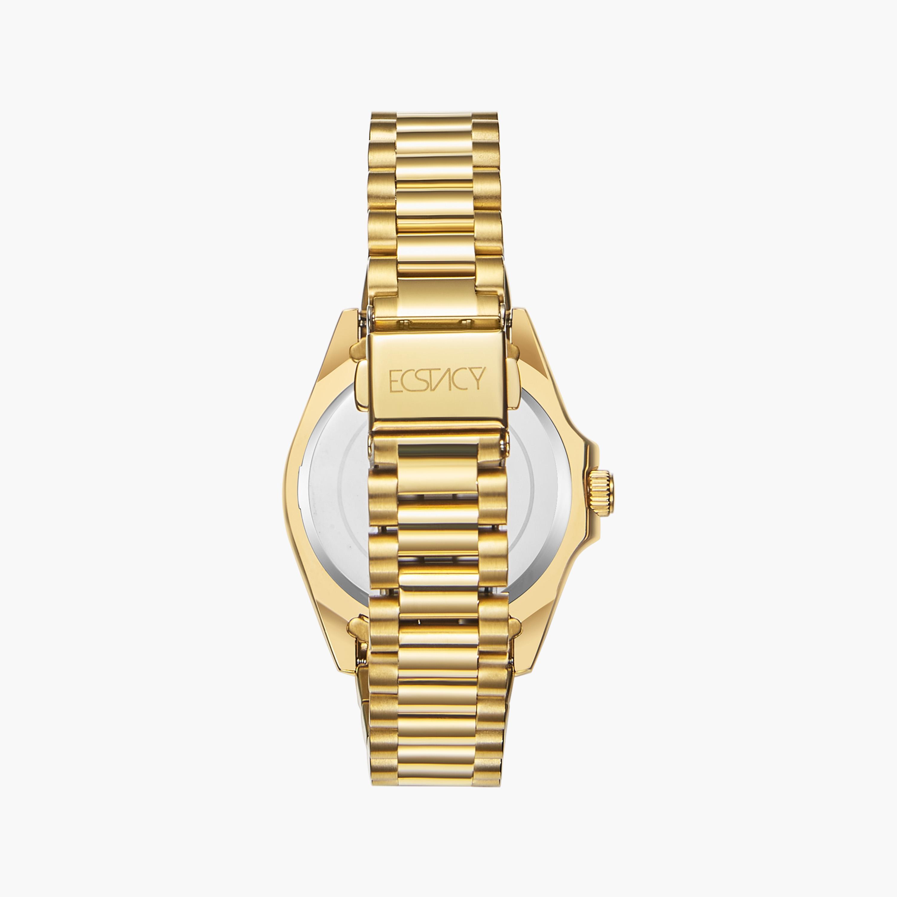 إكستاسي- ساعة كرونوغراف حزام ستانلس ستيل للنساء- ذهبي | E23615-GBGC-women-watchesandjewellery-watches-image-3