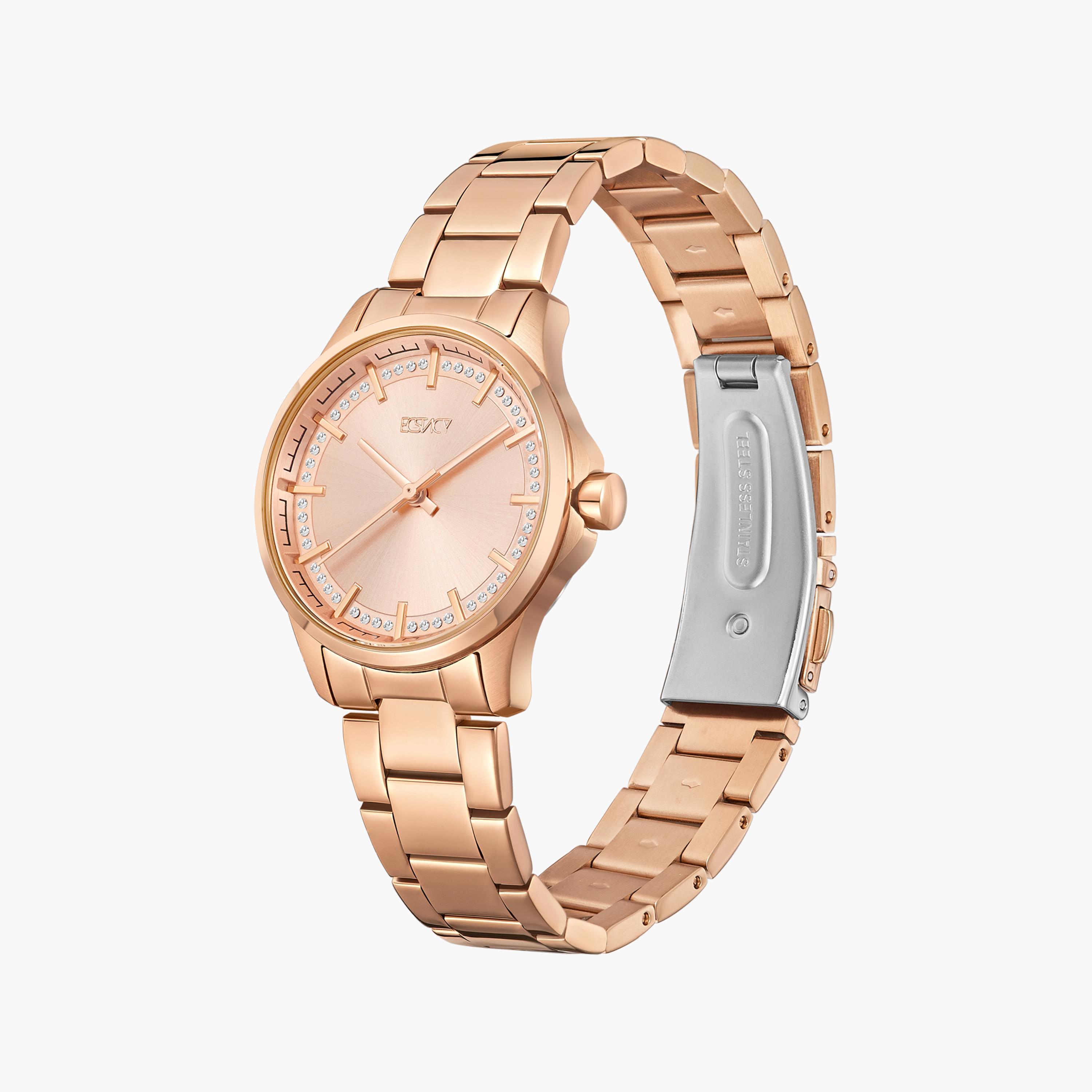 Ecstacy Women's Rose Gold Analog Stainless Steel Strap Watch | E23516-RBKK-women-watchesandjewellery-watches-image-2
