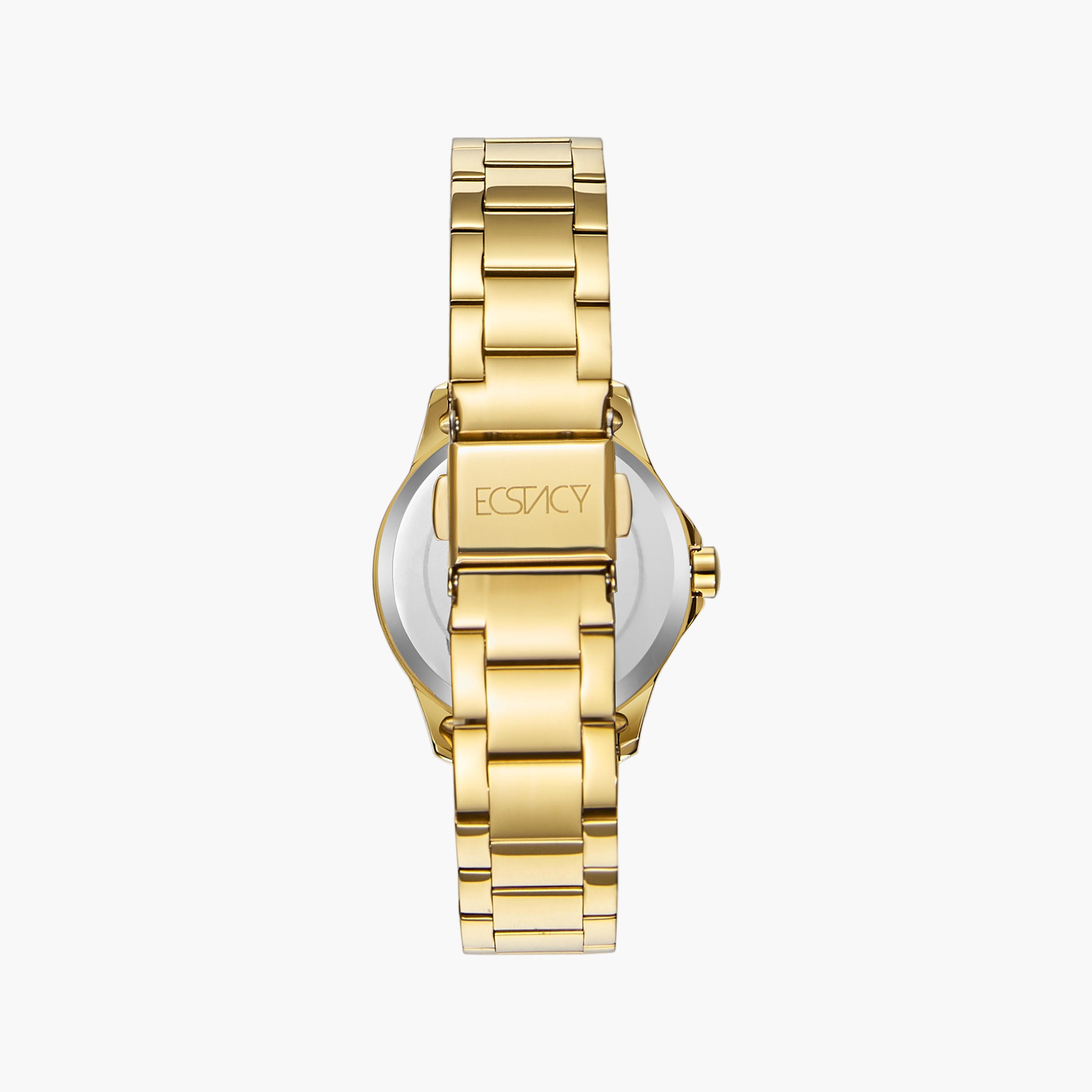 إكستاسي- ساعة تناظرية حزام ستانلس ستيل للنساء- ذهبي | E23516-GBGC-women-watchesandjewellery-watches-image-3