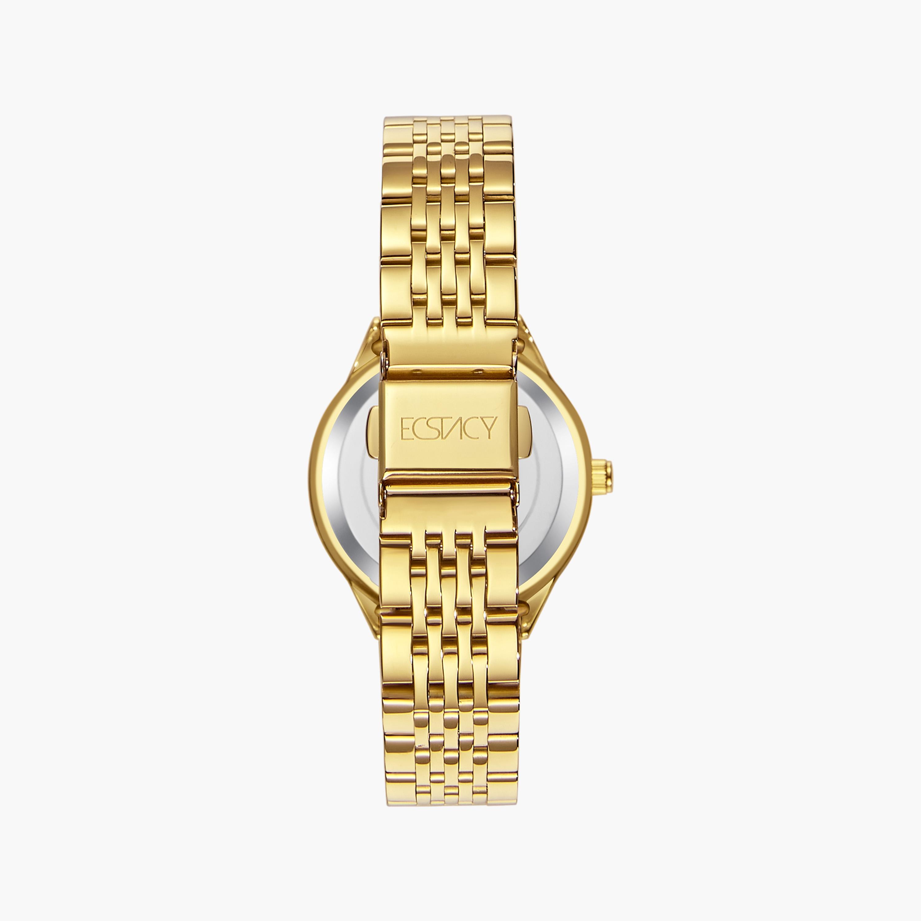 إكستاسي- ساعة تناظرية حزام ستانلس ستيل للنساء- ذهبي | E23517-GBGS-women-watchesandjewellery-watches-image-3