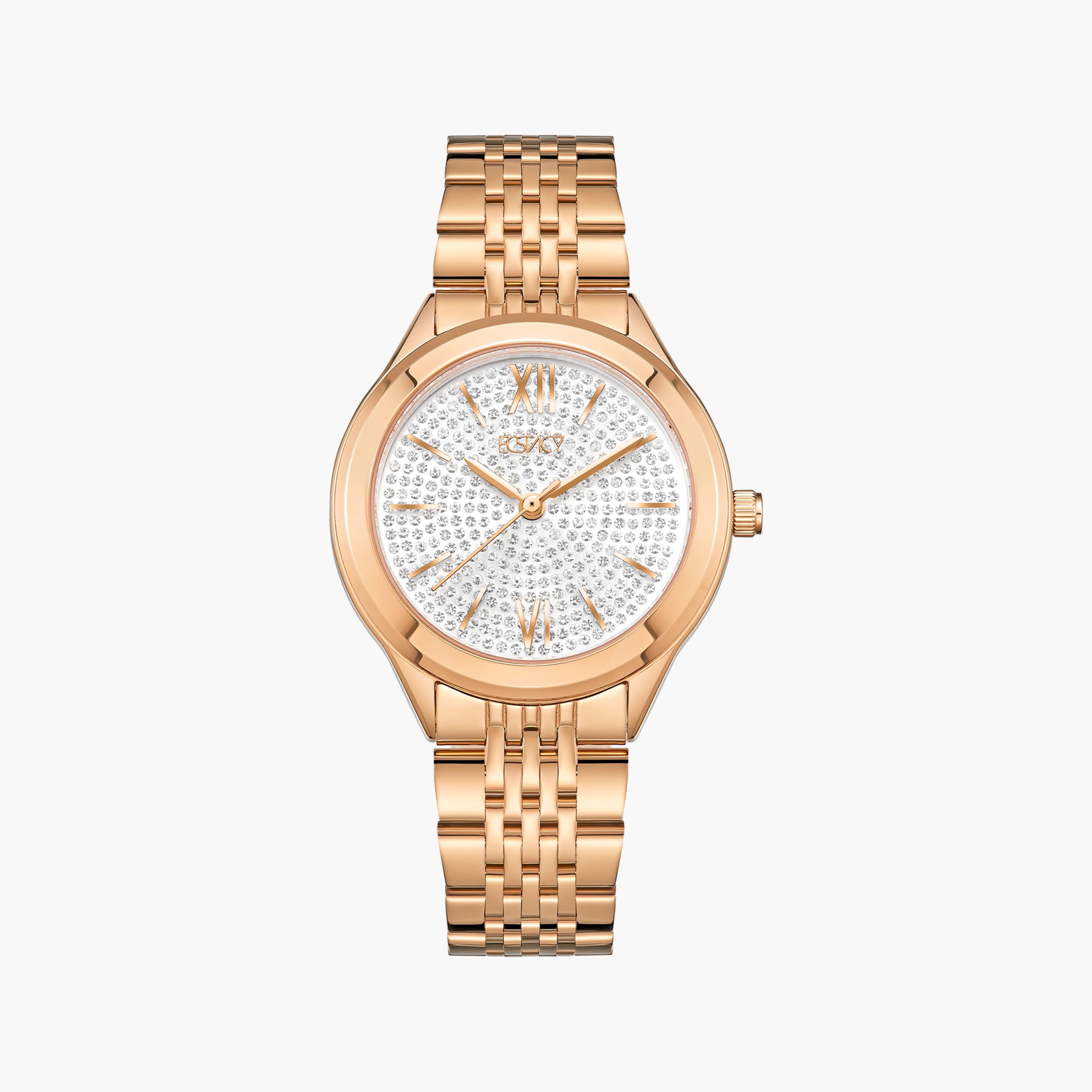 Ecstacy Women's Rose Gold Analog Stainless Steel Strap Watch | E23517-RBKS-women-watchesandjewellery-watches-image-1