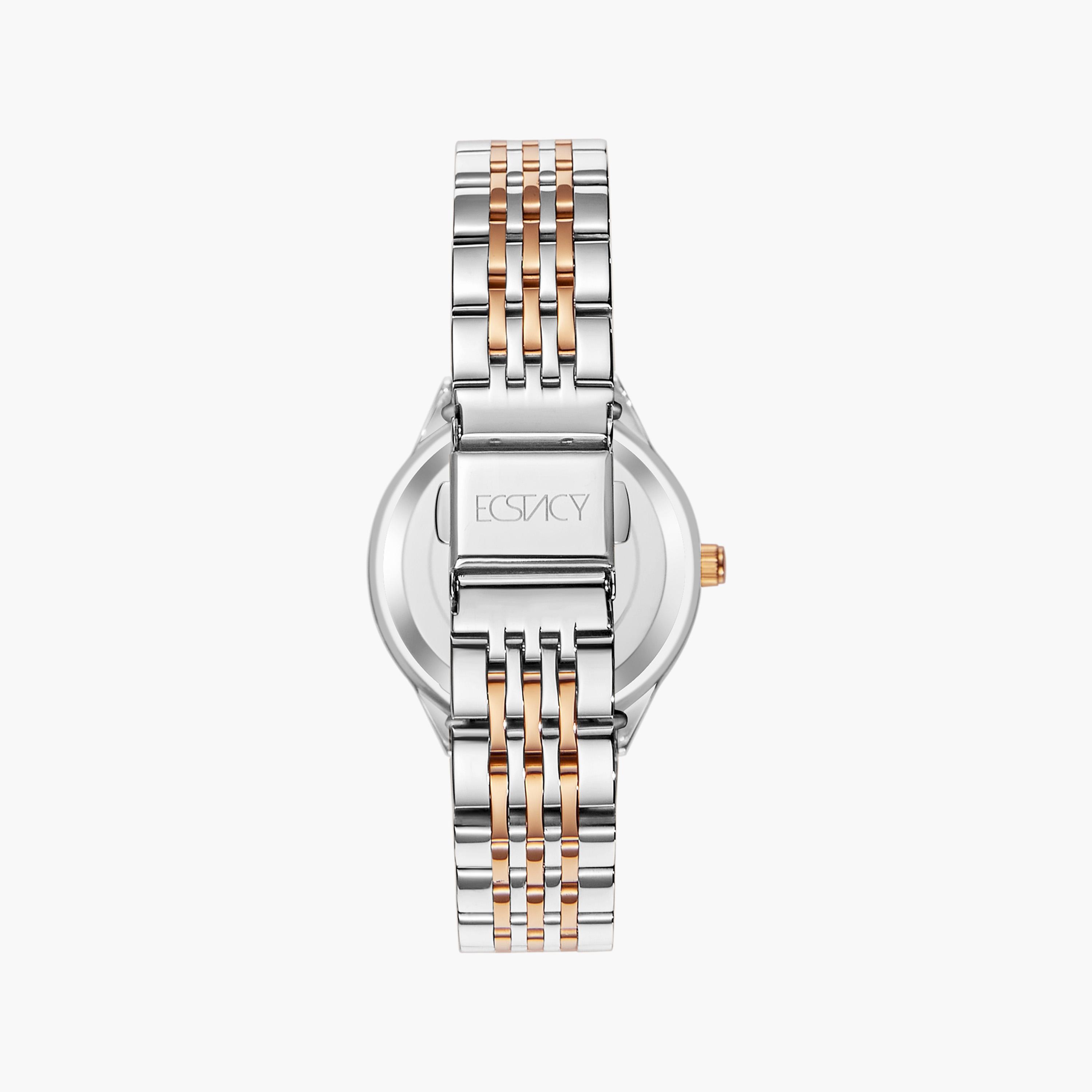 إكستاسي- ساعة تناظرية حزام ستانلس ستيل للنساء- ذهبي زهري  | E23517-KBKS-women-watchesandjewellery-watches-image-3