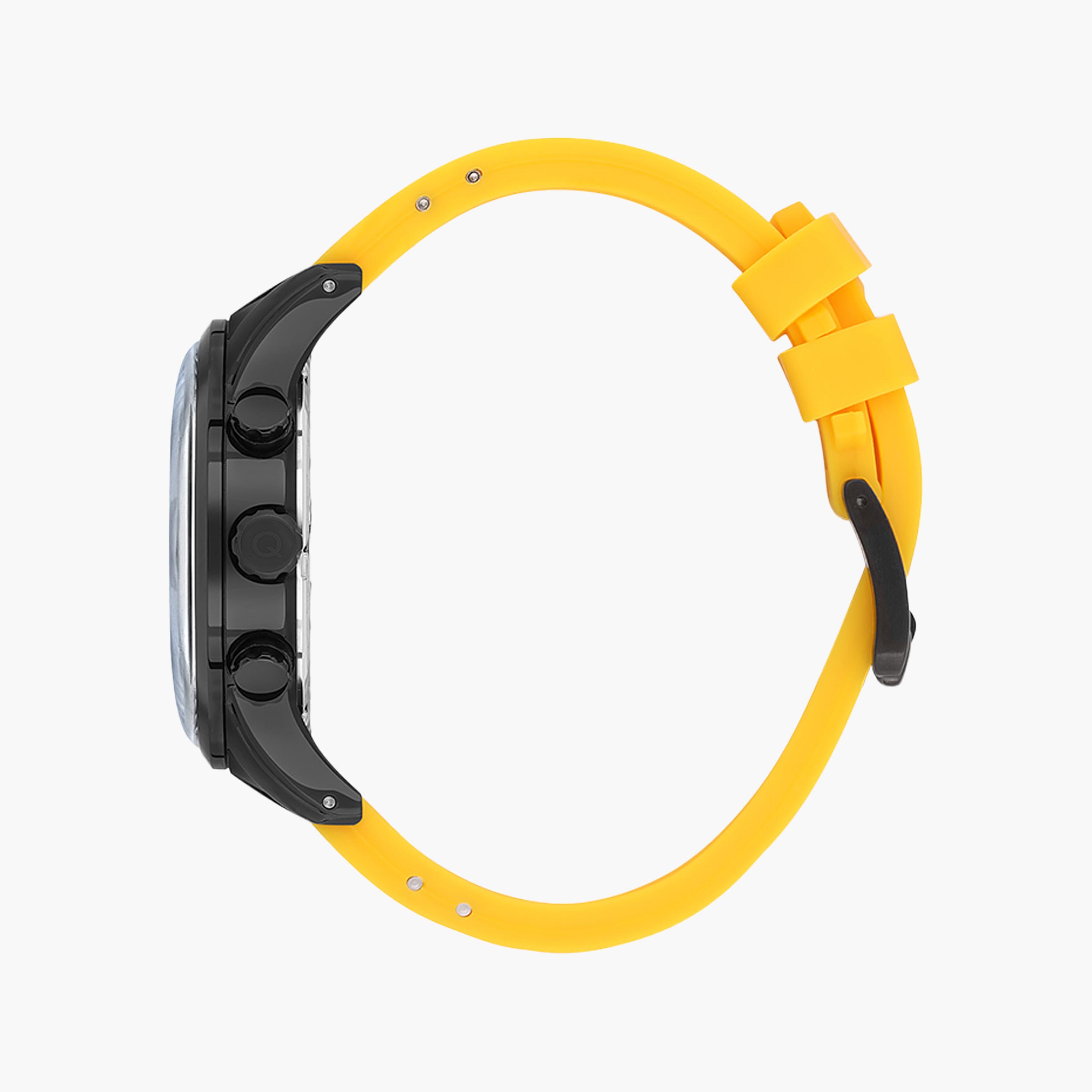 Quantum Men's Yellow Chronograph Silicone Strap Watch | ADG678.634-men-watchesandjewellery-watches-image-2
