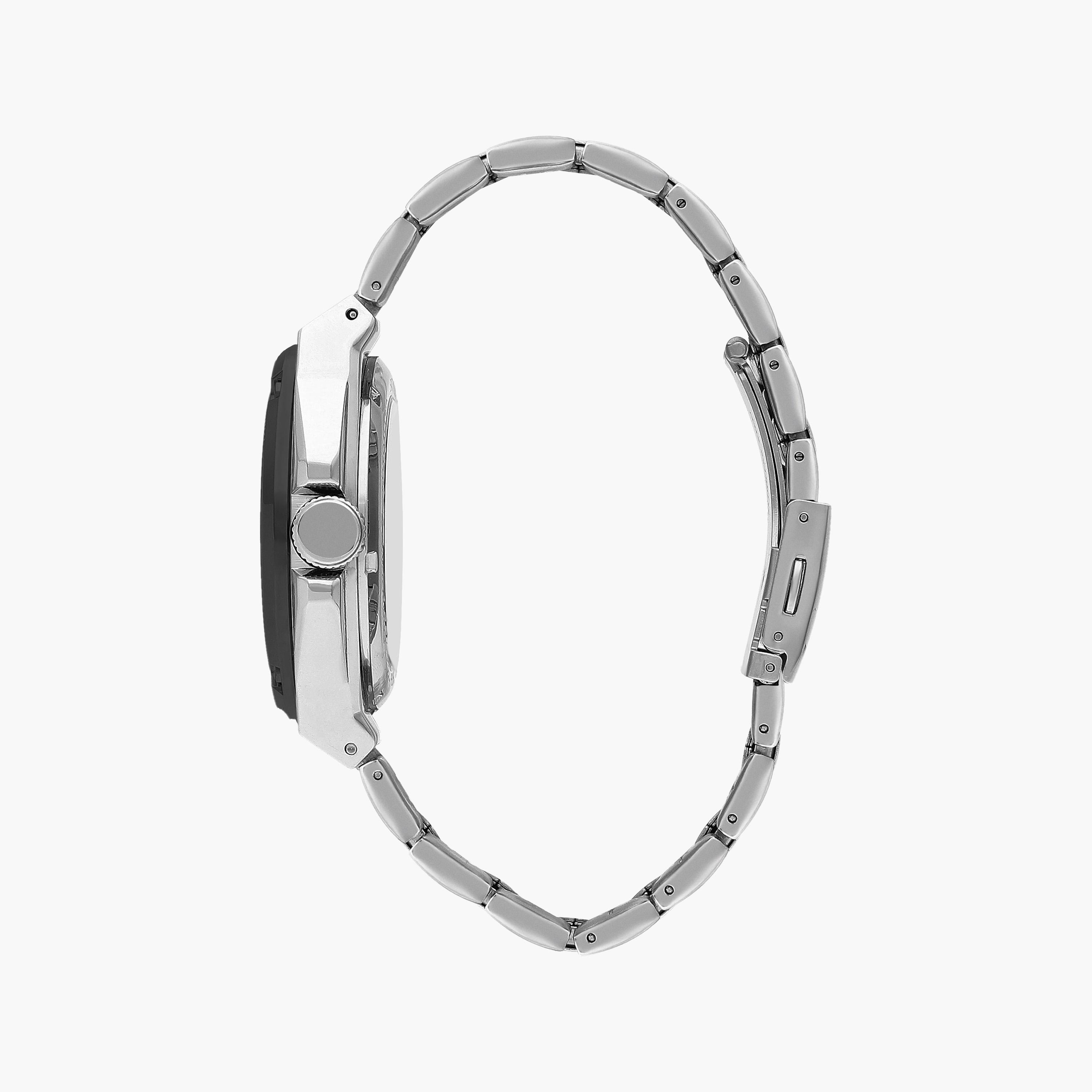 Slazenger Men's Silver Automatic Metal Strap Watch | SL.9.2264.1.02-men-watchesandjewellery-watches-image-2