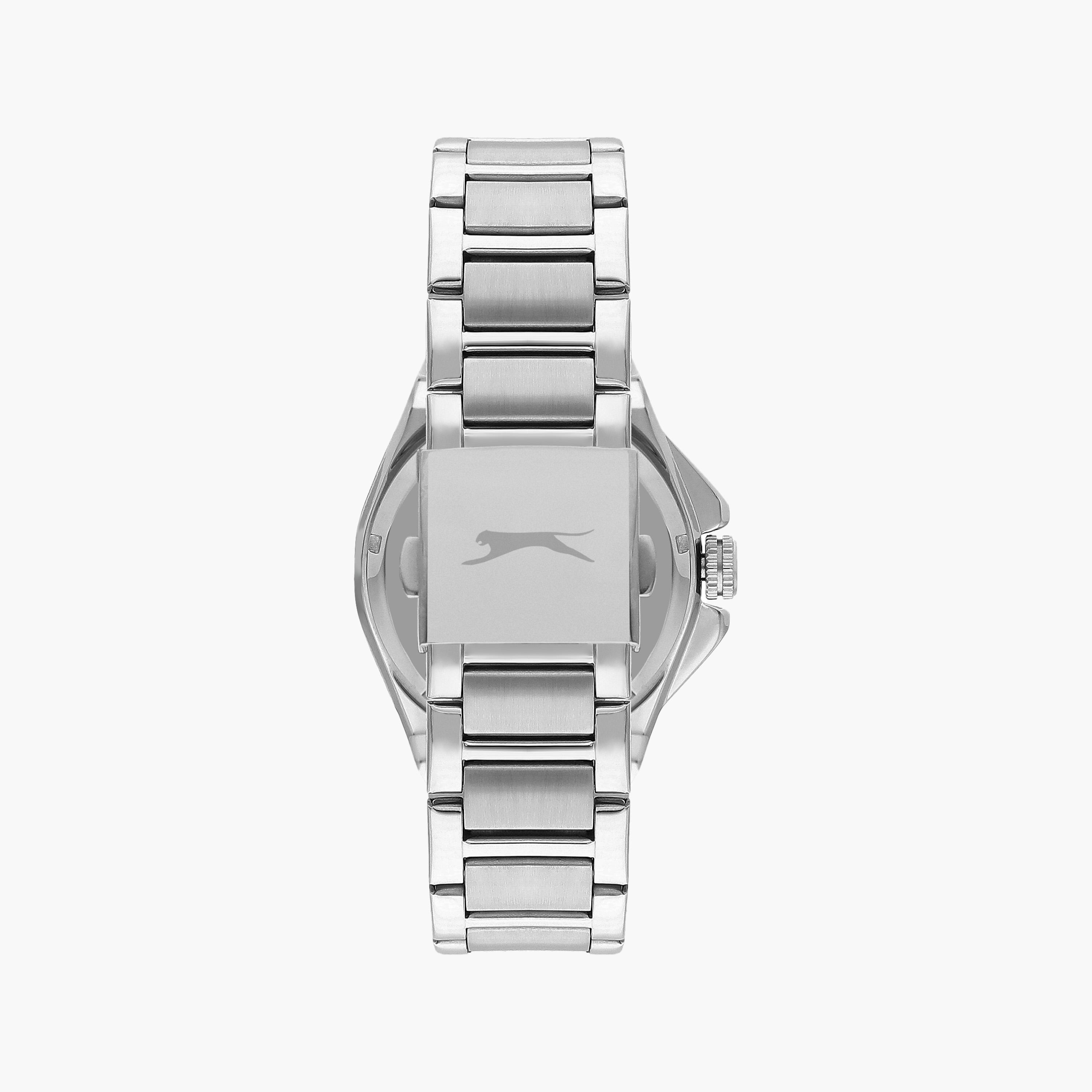 Slazenger Men's Silver Automatic Metal Strap Watch | SL.9.2264.1.04 | 44 MM-men-watchesandjewellery-watches-image-3