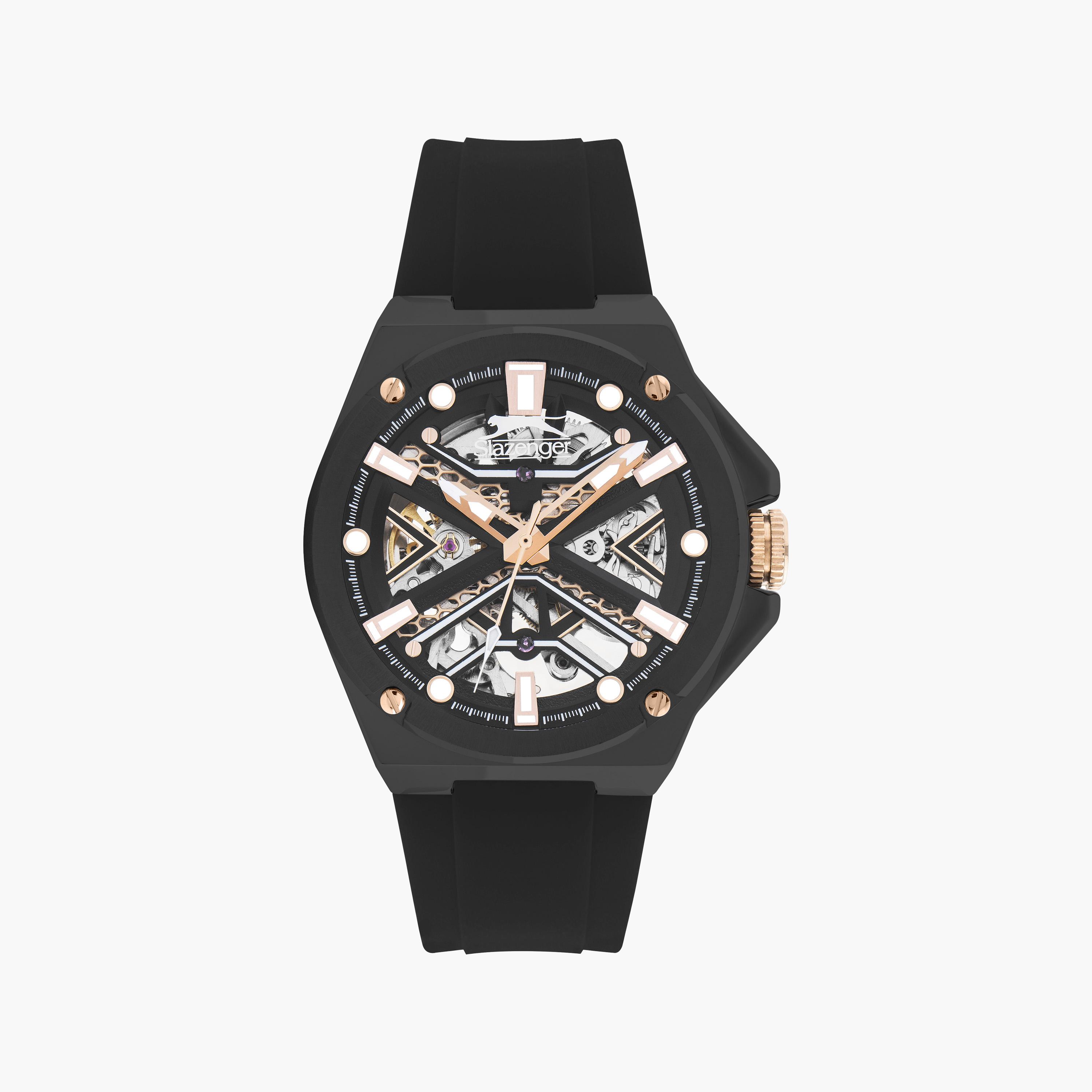 سلازنجر- ساعة رجالي اوتوماتيك حزام سليكون- أسود | SL.9.2265.1.05-men-watchesandjewellery-watches-image-1
