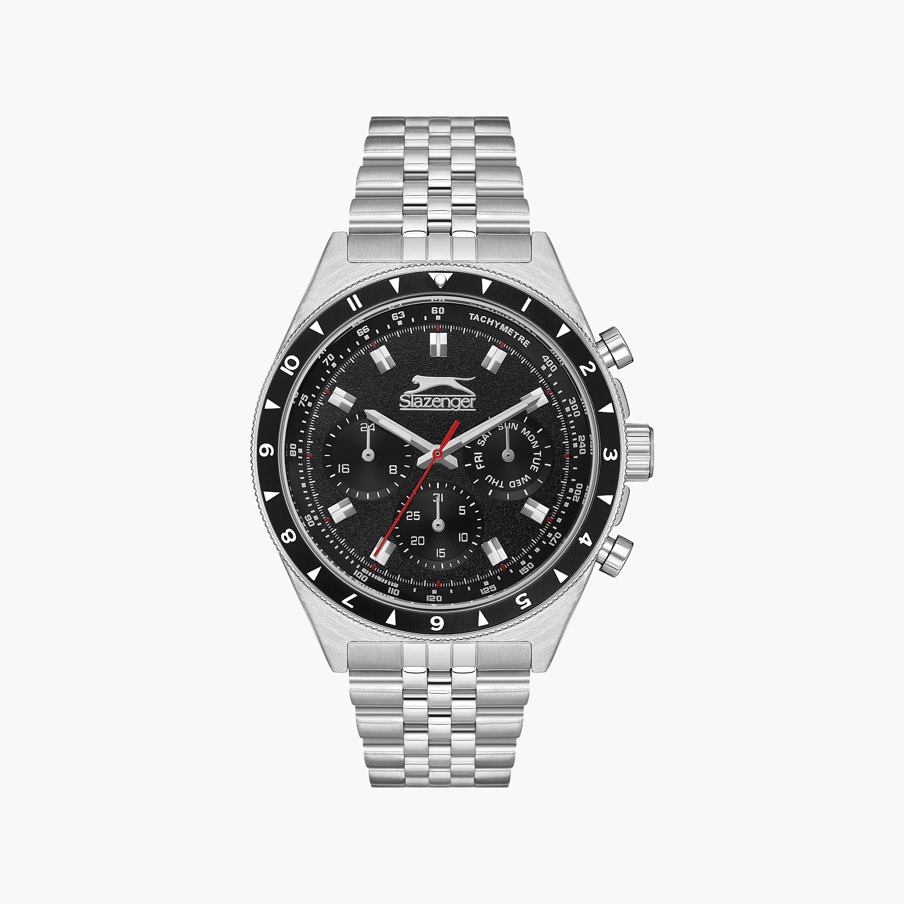 Slazenger Men's Silver Chronograph Metal Strap Watch | SL.9.2248.2.01-men-watchesandjewellery-watches-image-1