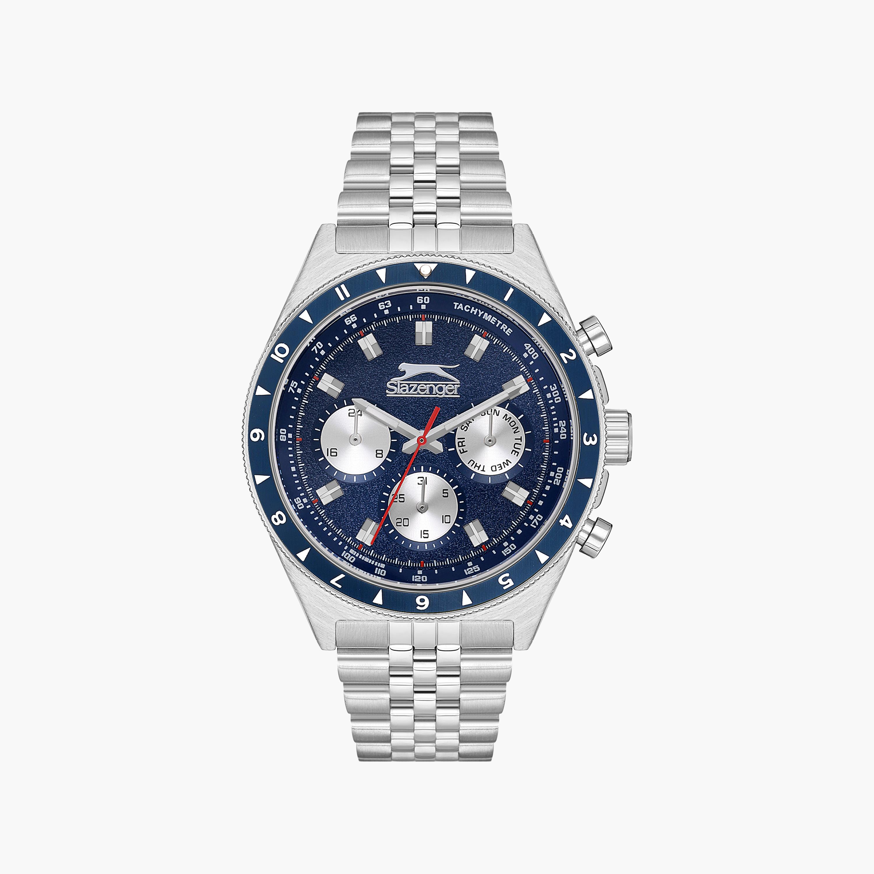 Slazenger Men's Silver Chronograph Metal Strap Watch | SL.9.2248.2.02-men-watchesandjewellery-watches-image-1