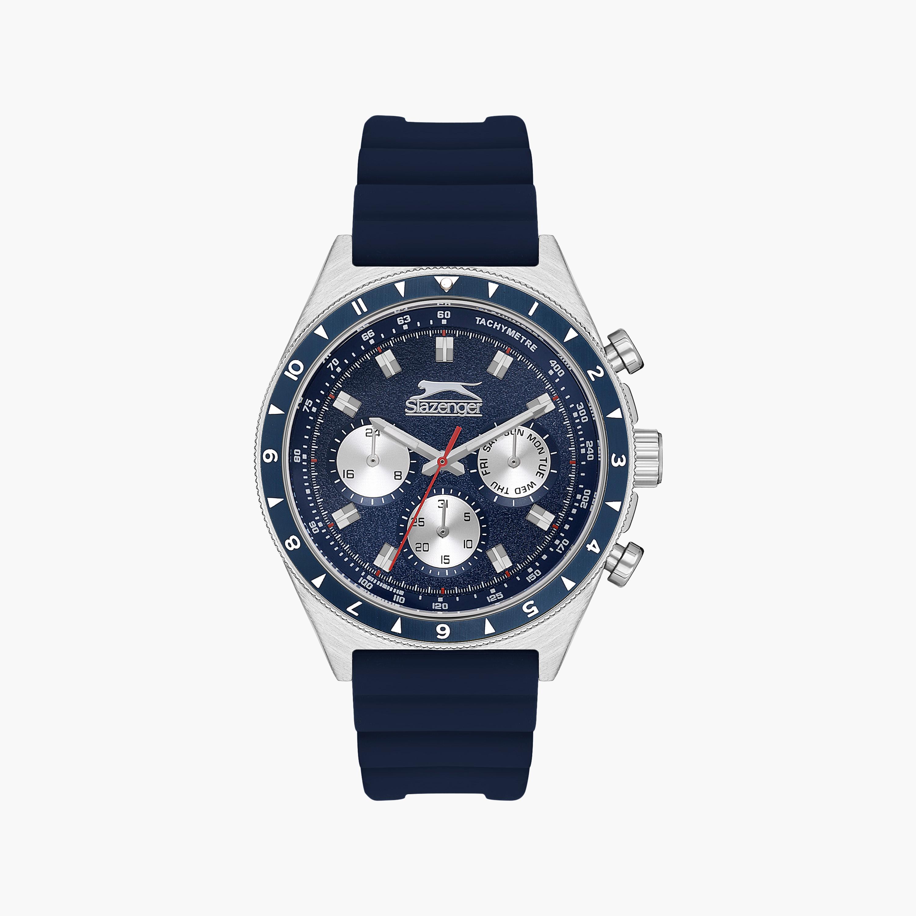 Slazenger Men's Blue Chronograph Silicone Strap Watch | SL.9.2247.2.02-men-watchesandjewellery-watches-image-1