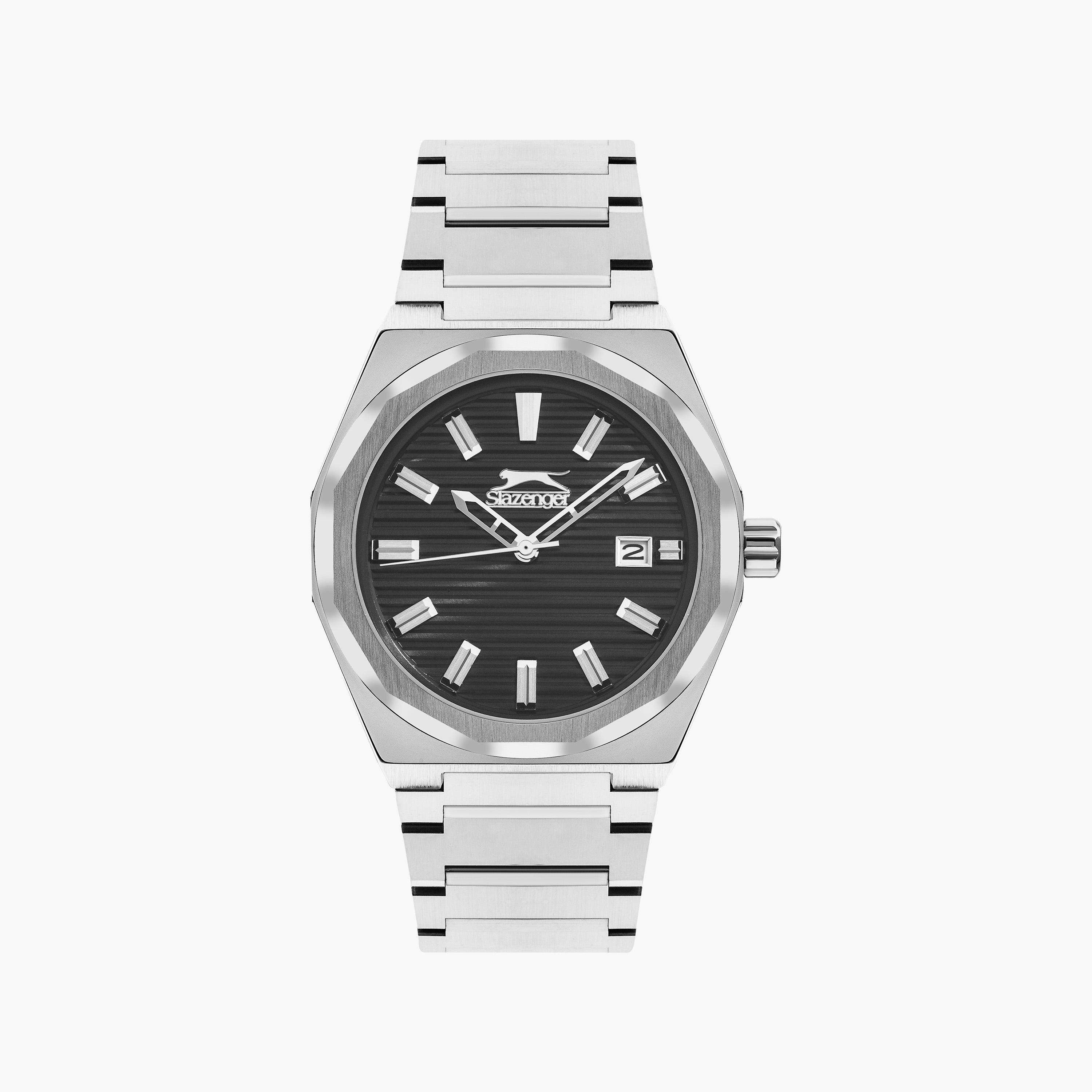 Slazenger Men's Silver Chronograph Metal Strap Watch | SL.9.2143.1.01-men-watchesandjewellery-watches-image-1