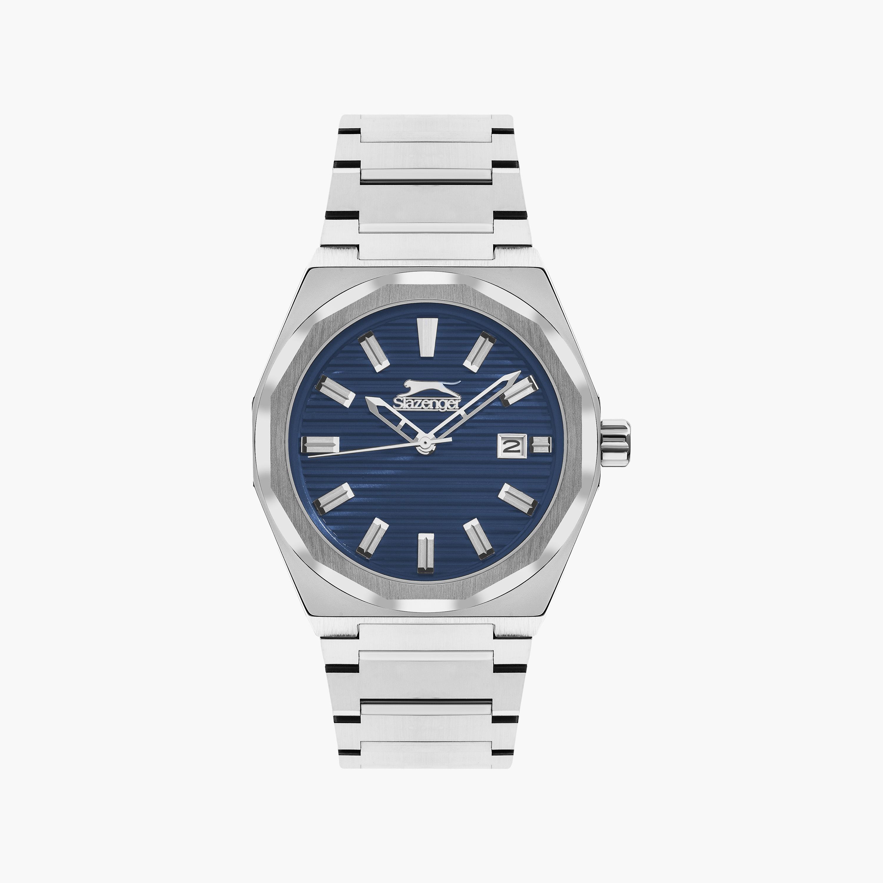 Slazenger Men's Silver Chronograph Metal Strap Watch | SL.9.2143.1.05-men-watchesandjewellery-watches-image-1