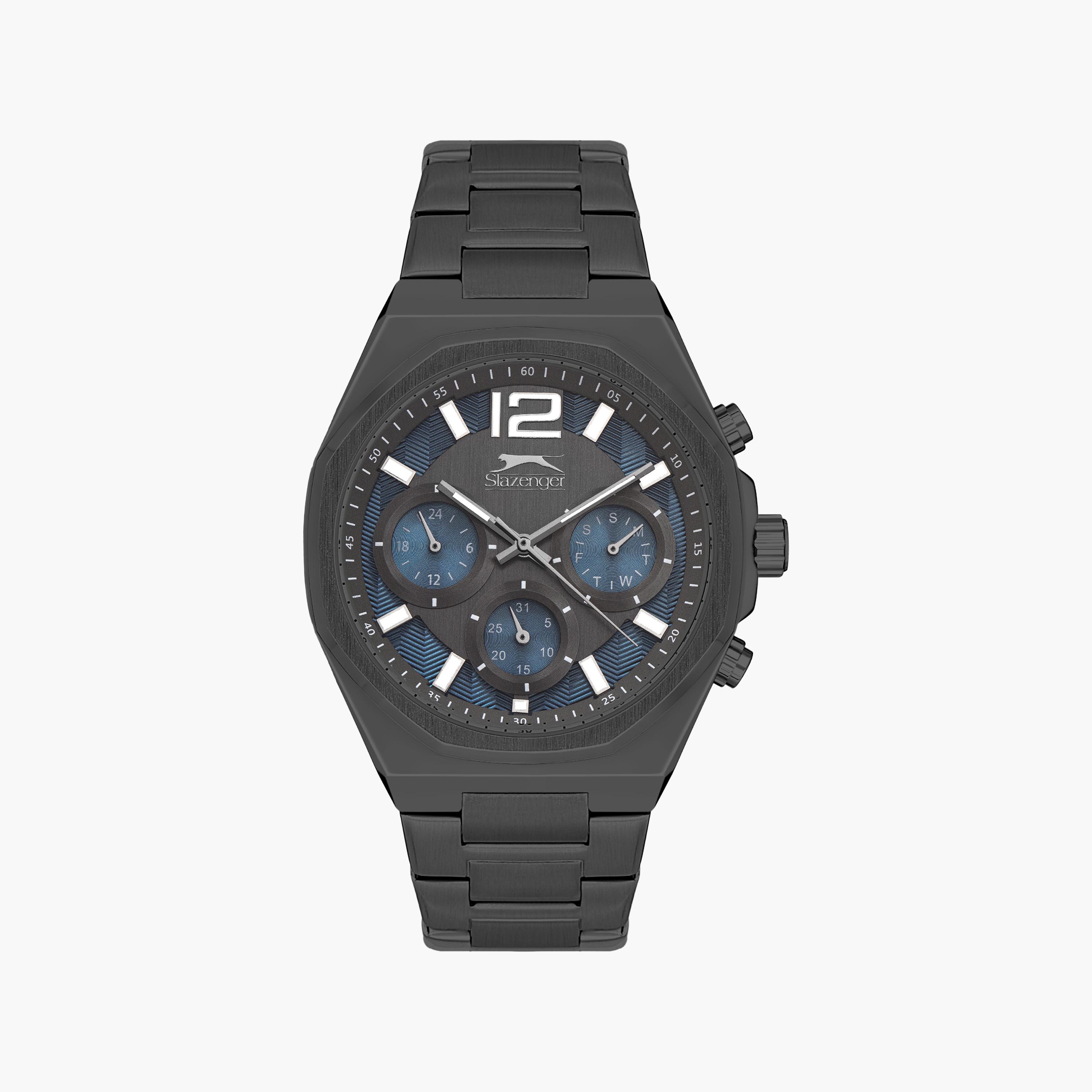 Slazenger Men's Black Chronograph Metal Strap Watch | SL.9.2106.2.07-men-watchesandjewellery-watches-image-1