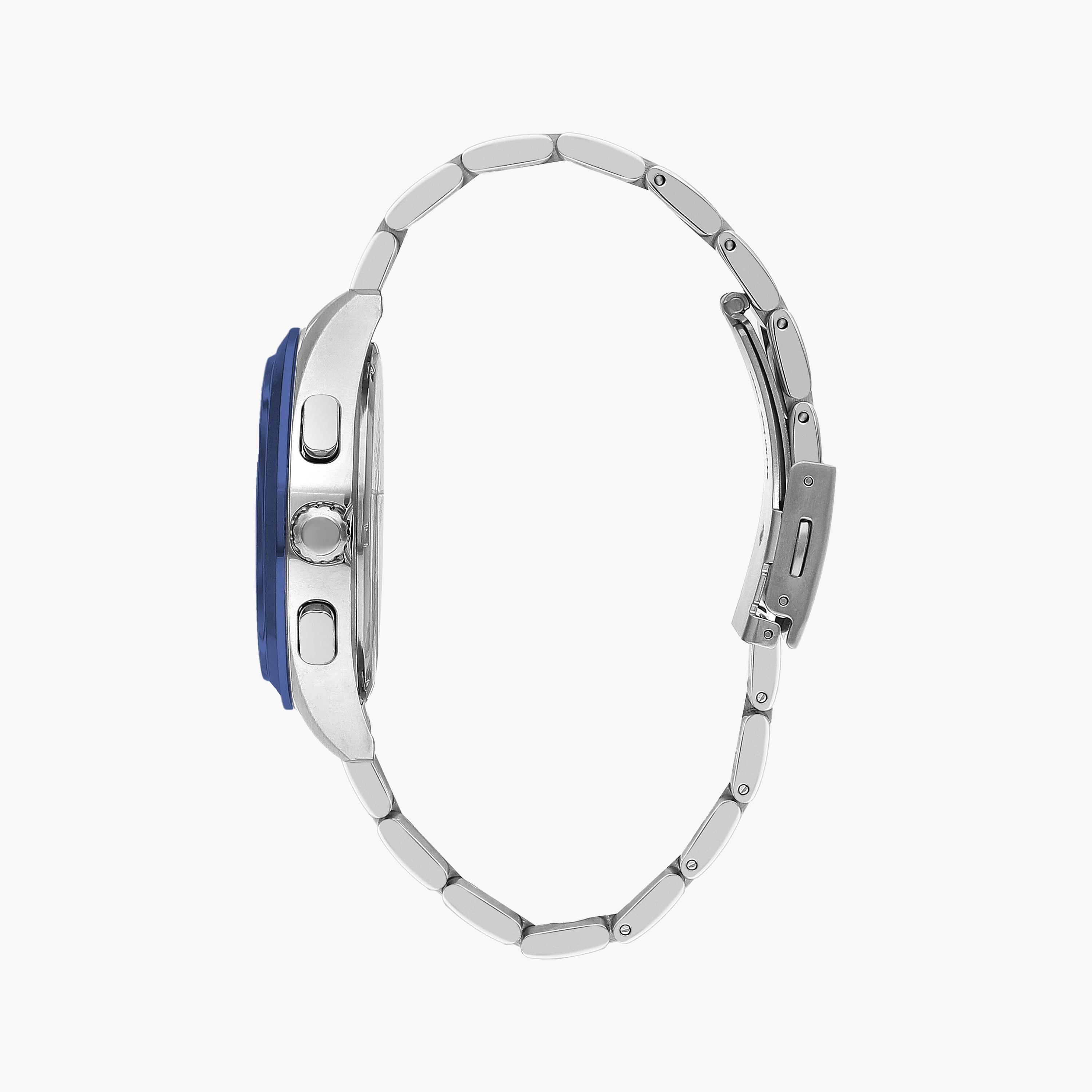 ساعة يد تناظرية فضية وذهبية بسوار ستانلس ستيل للرجال من أوماكس - 00JSB003N018-men-watchesandjewellery-watches-image-2