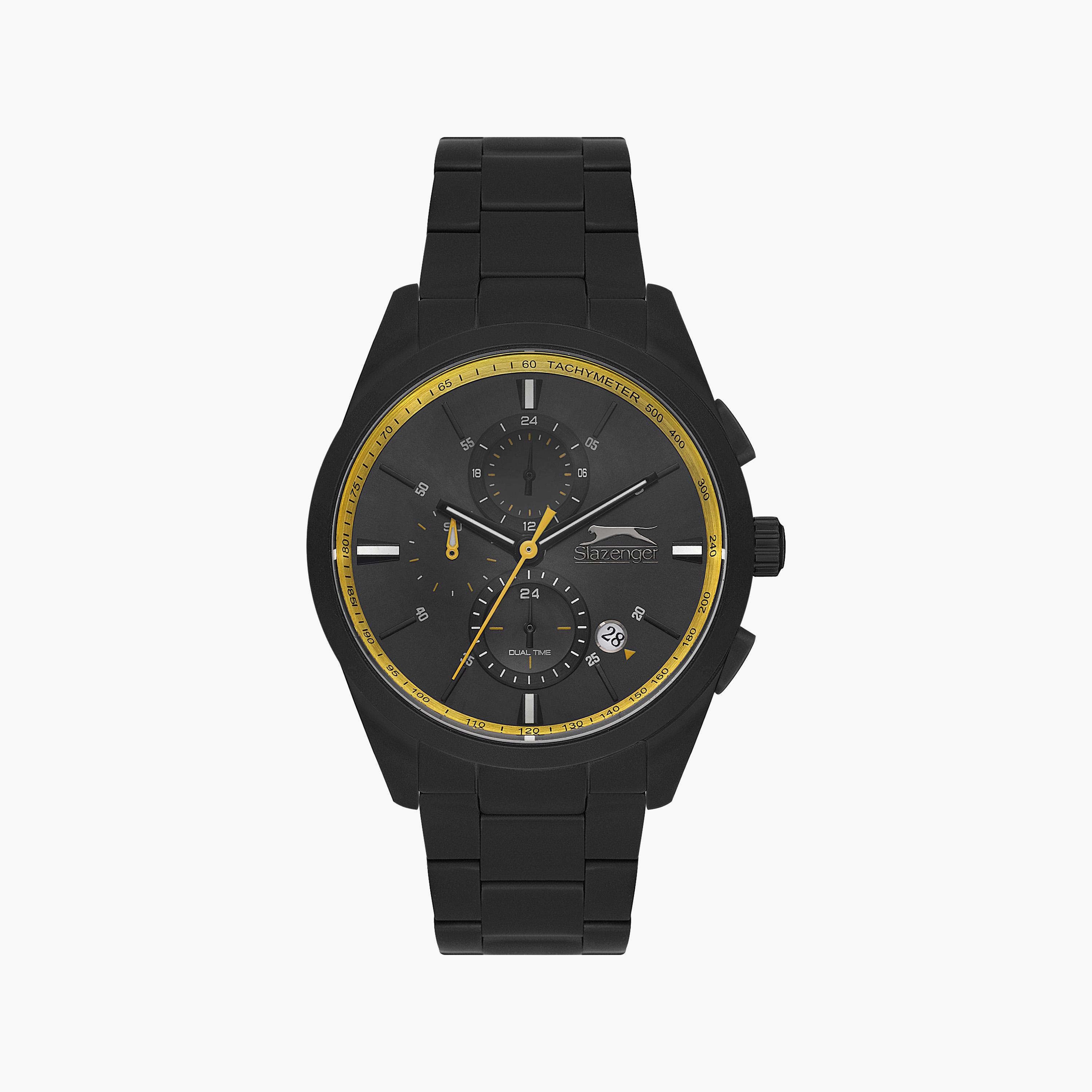 سلازنجر- ساعة رجالي كرونوغراف سلسلة معدنية أسود | SL.9.2215.2.05-men-watchesandjewellery-watches-image-1