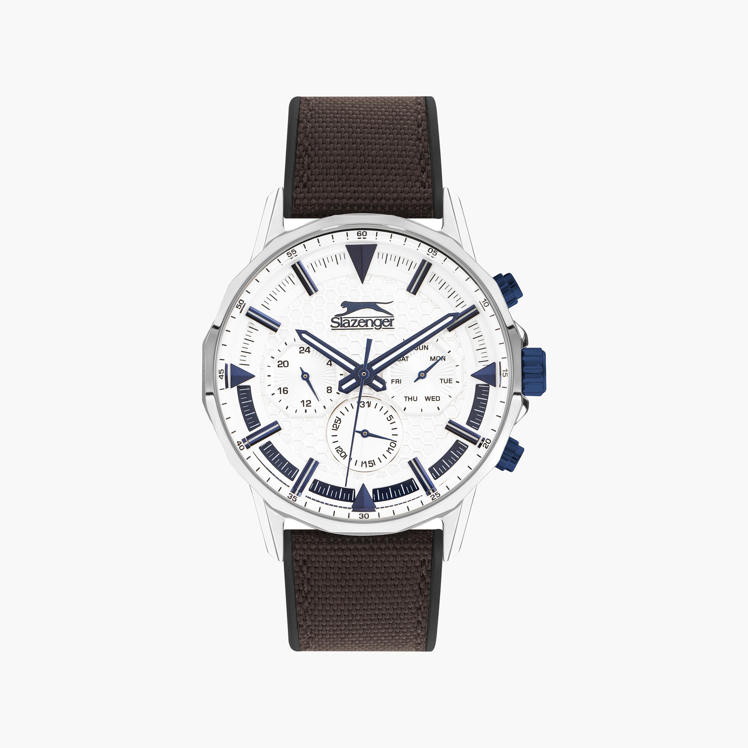 سلازنجر- ساعة رجالي كرونوغراف حزام قماش بني | SL.9.2217.2.02-men-watchesandjewellery-watches-image-1