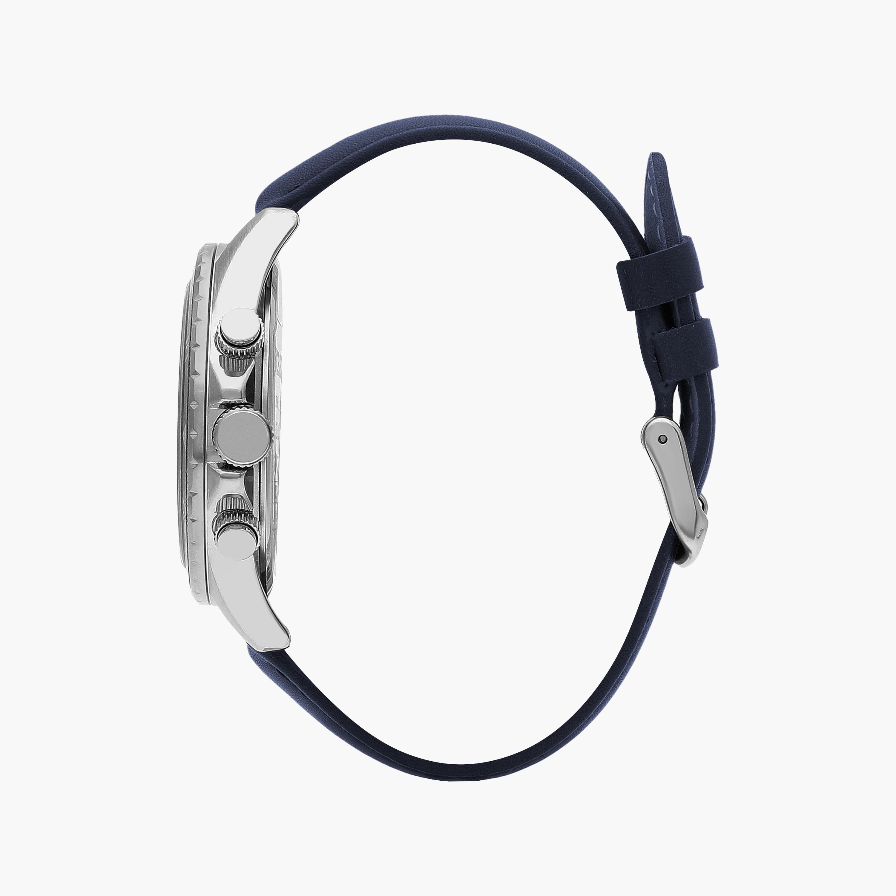 Slazenger Men's Blue Chronograph Leather Strap Watch | SL.9.2251.2.03-men-watchesandjewellery-watches-image-2